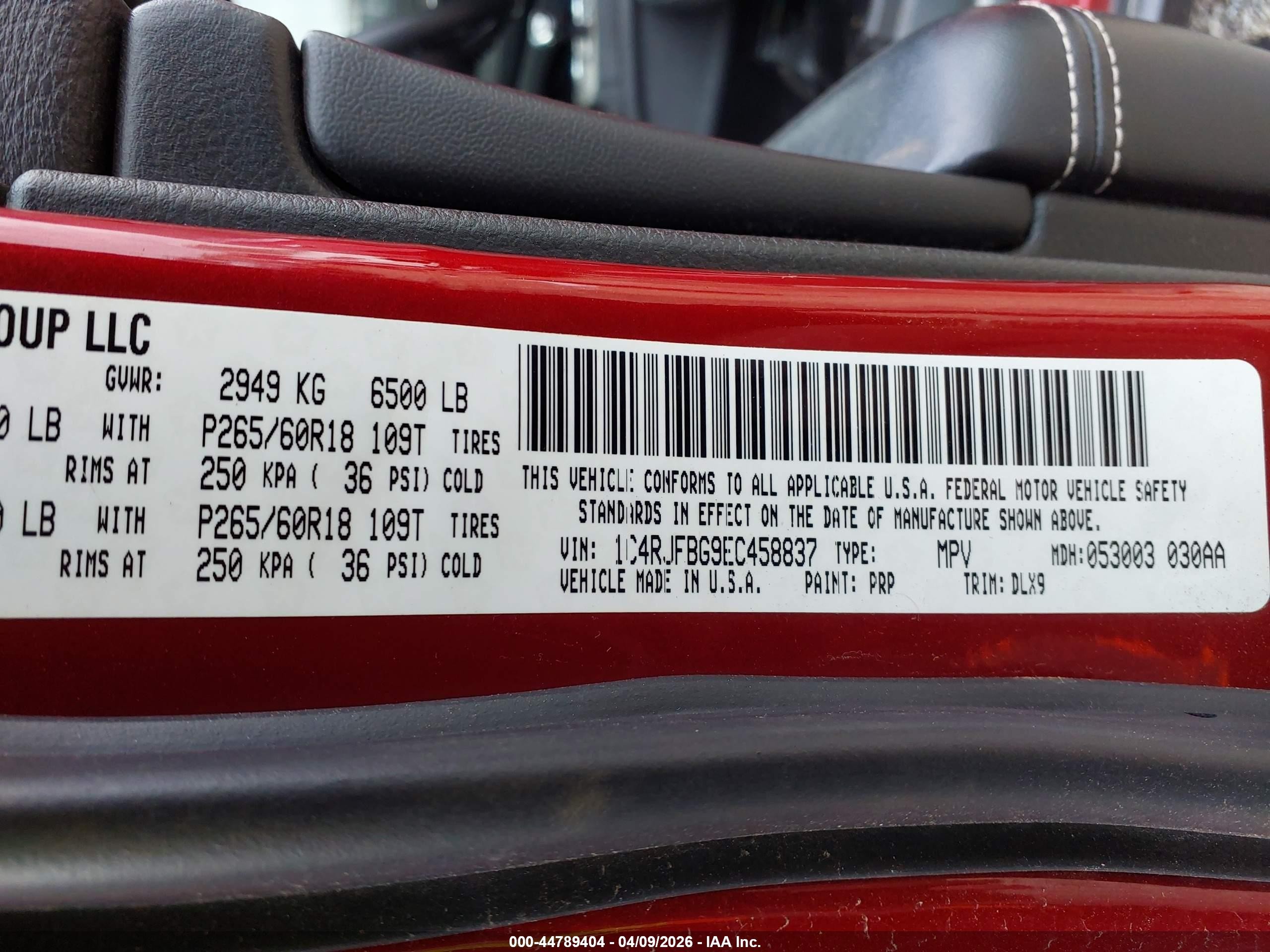 2014 Jeep Grand Cherokee Limited Красный vin: 1C4RJFBG9EC458837