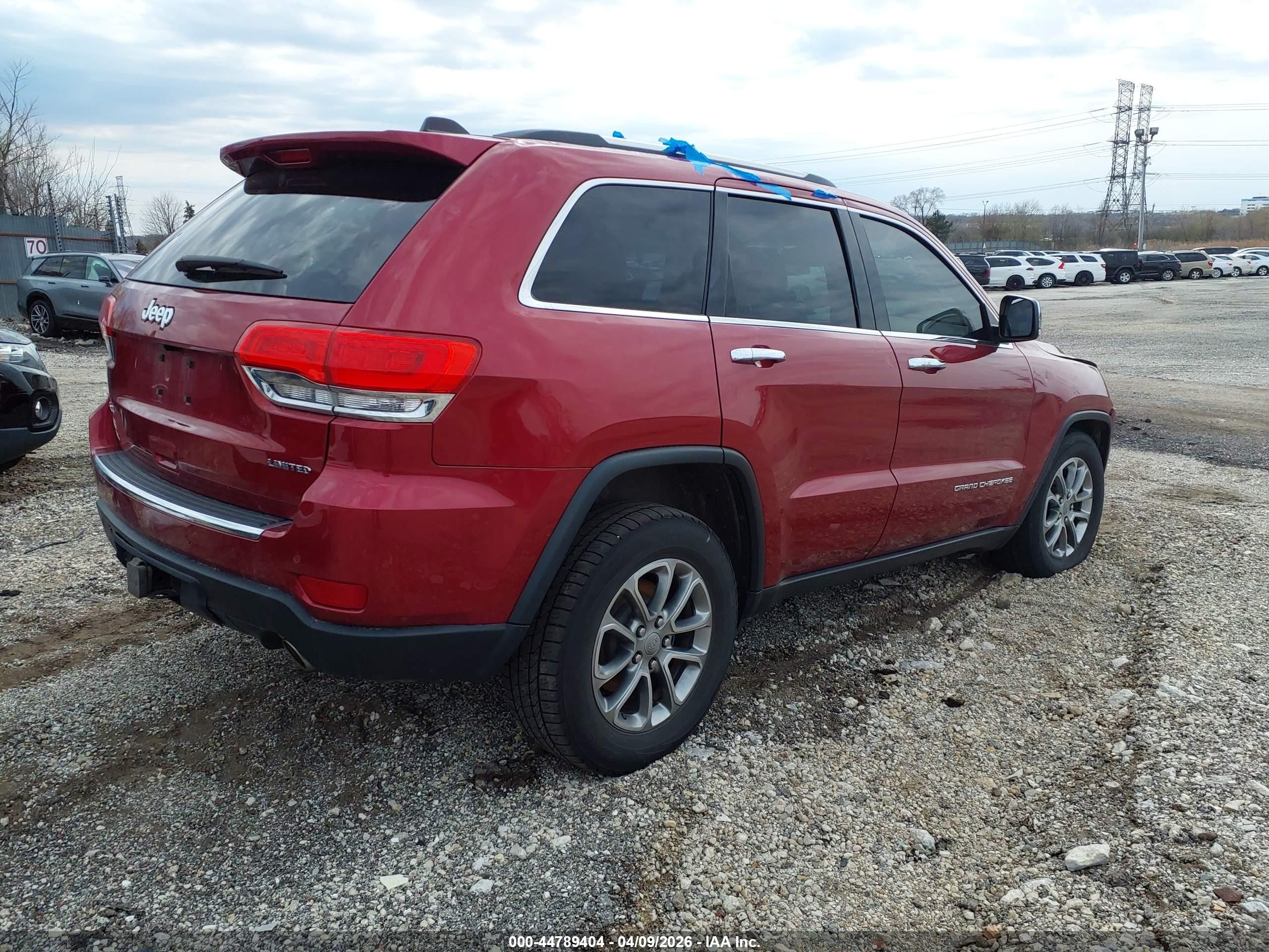 2014 Jeep Grand Cherokee Limited Красный vin: 1C4RJFBG9EC458837
