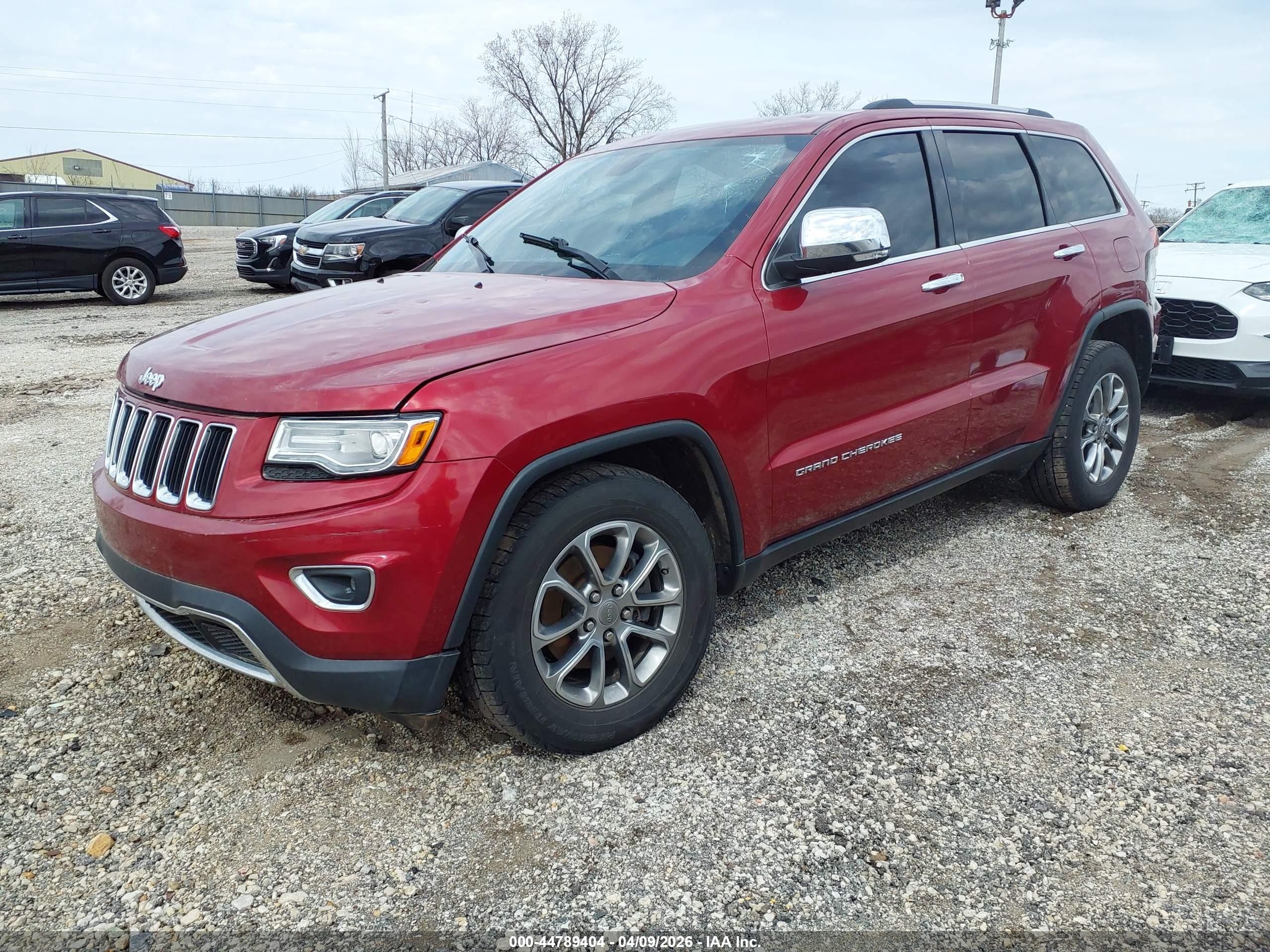 2014 Jeep Grand Cherokee Limited Красный vin: 1C4RJFBG9EC458837