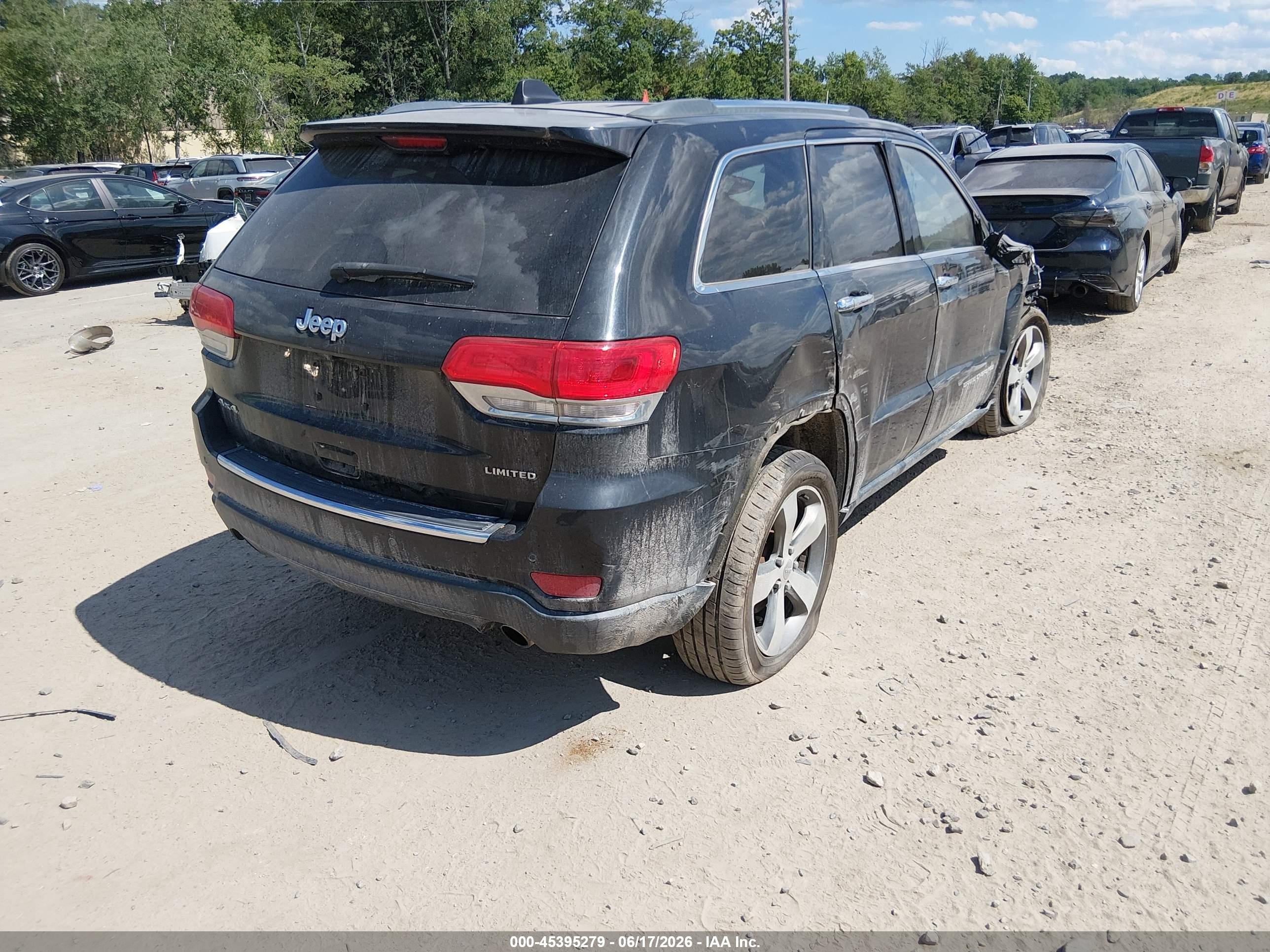 2014 Jeep Grand Cherokee Limited Black vin: 1C4RJFBG9EC486038