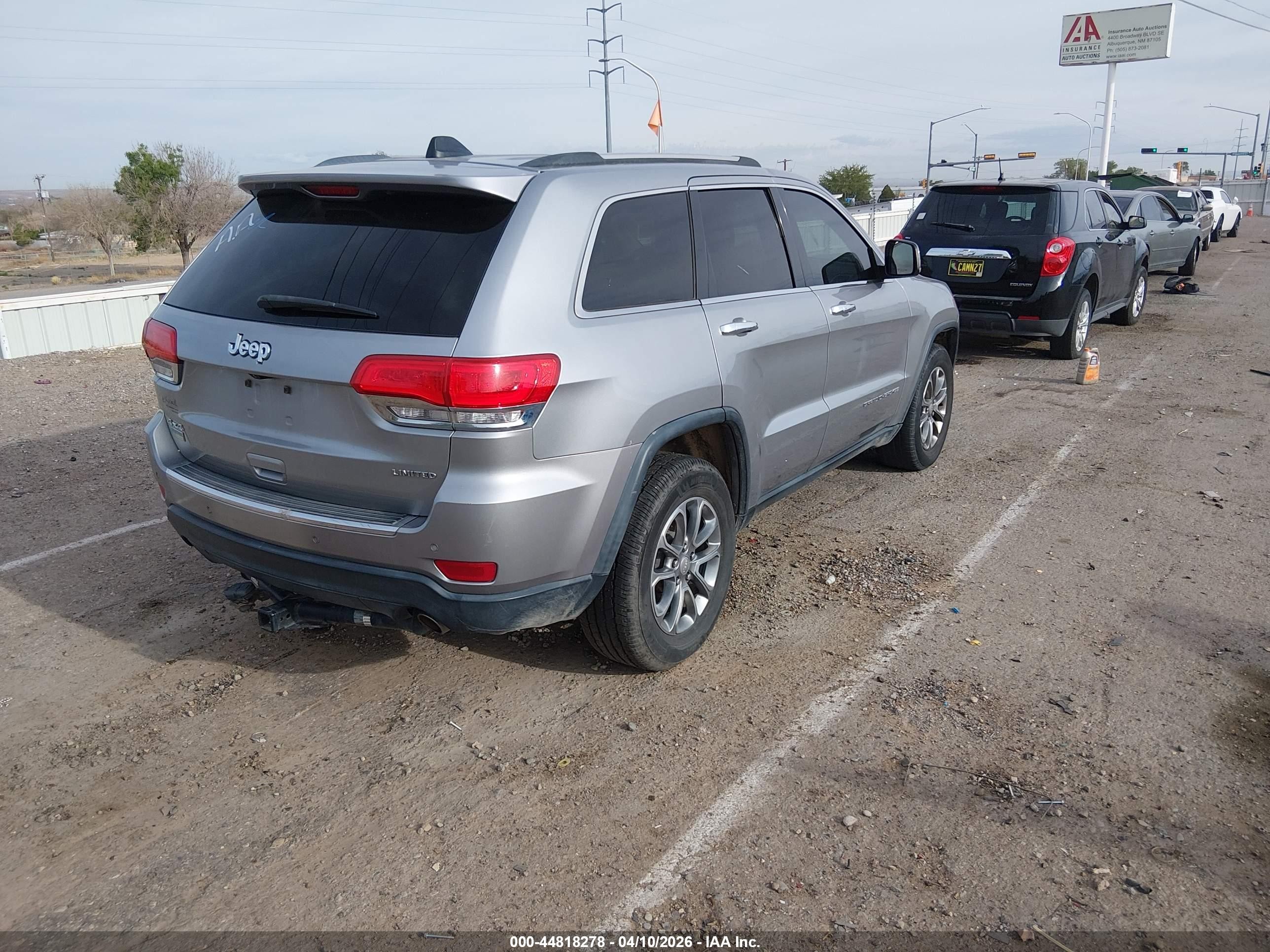 2014 Jeep Grand Cherokee Limited Gray vin: 1C4RJFBG9EC501945