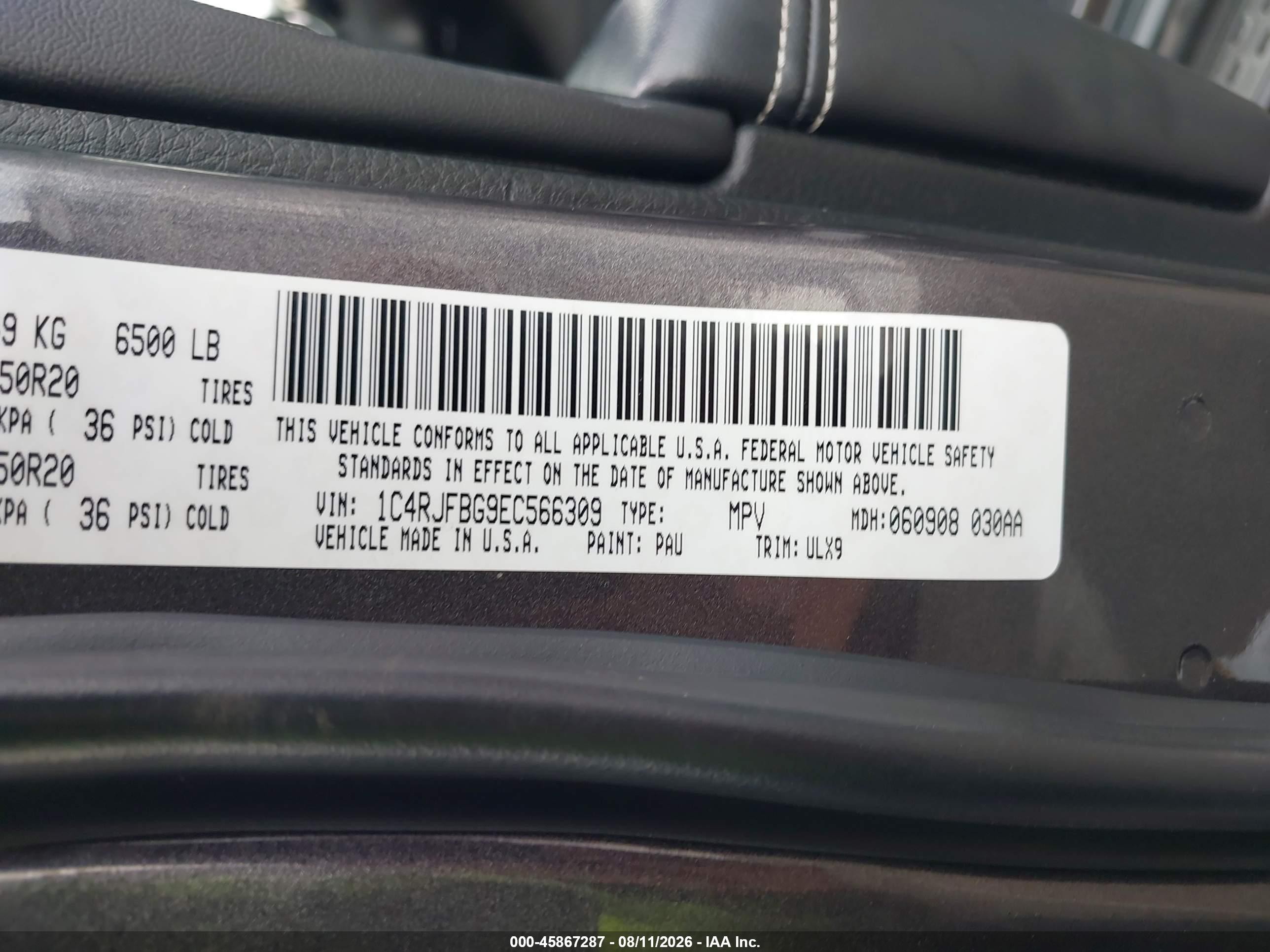 2014 Jeep Grand Cherokee Limited Gray vin: 1C4RJFBG9EC566309