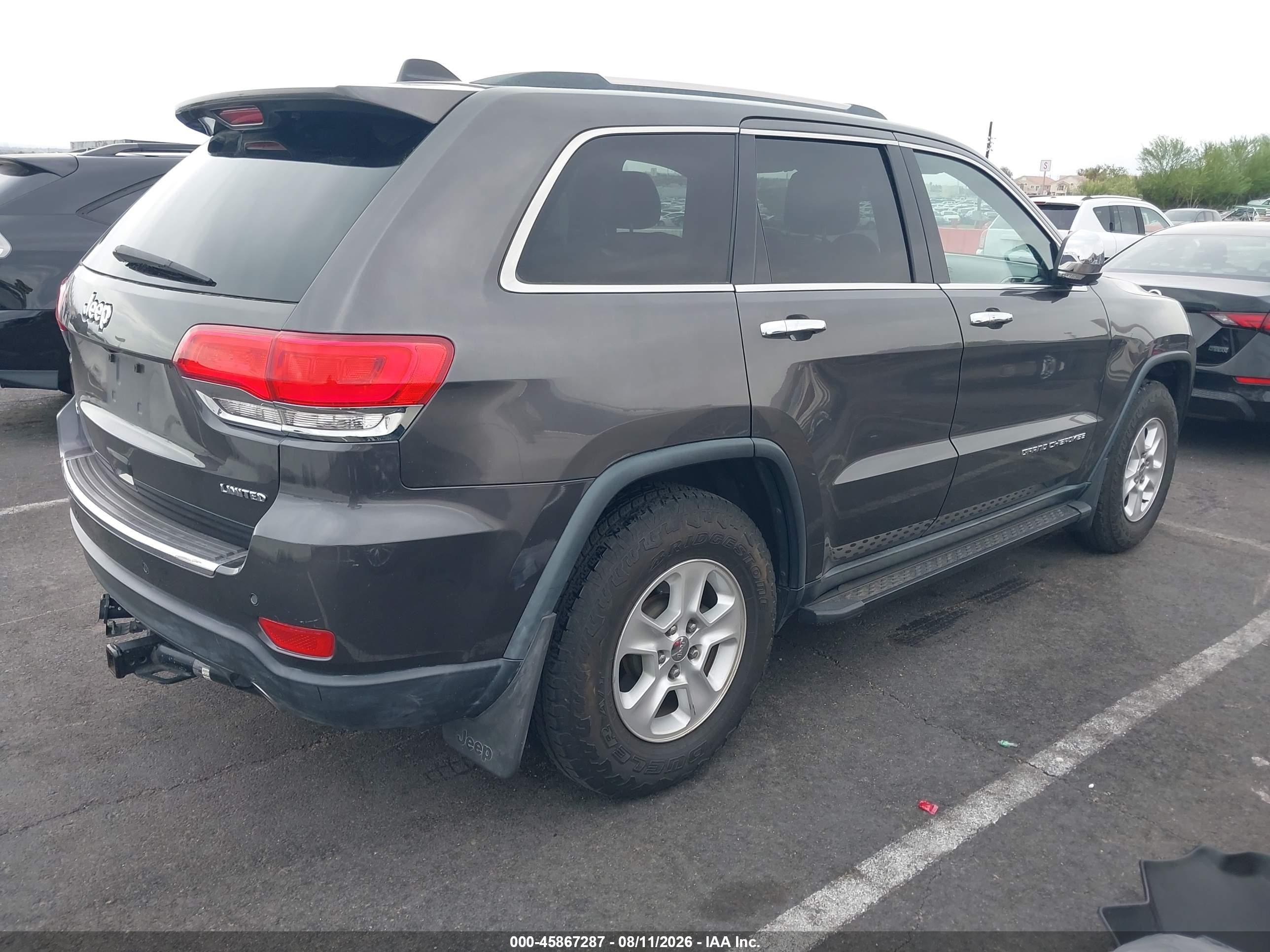 2014 Jeep Grand Cherokee Limited Gray vin: 1C4RJFBG9EC566309