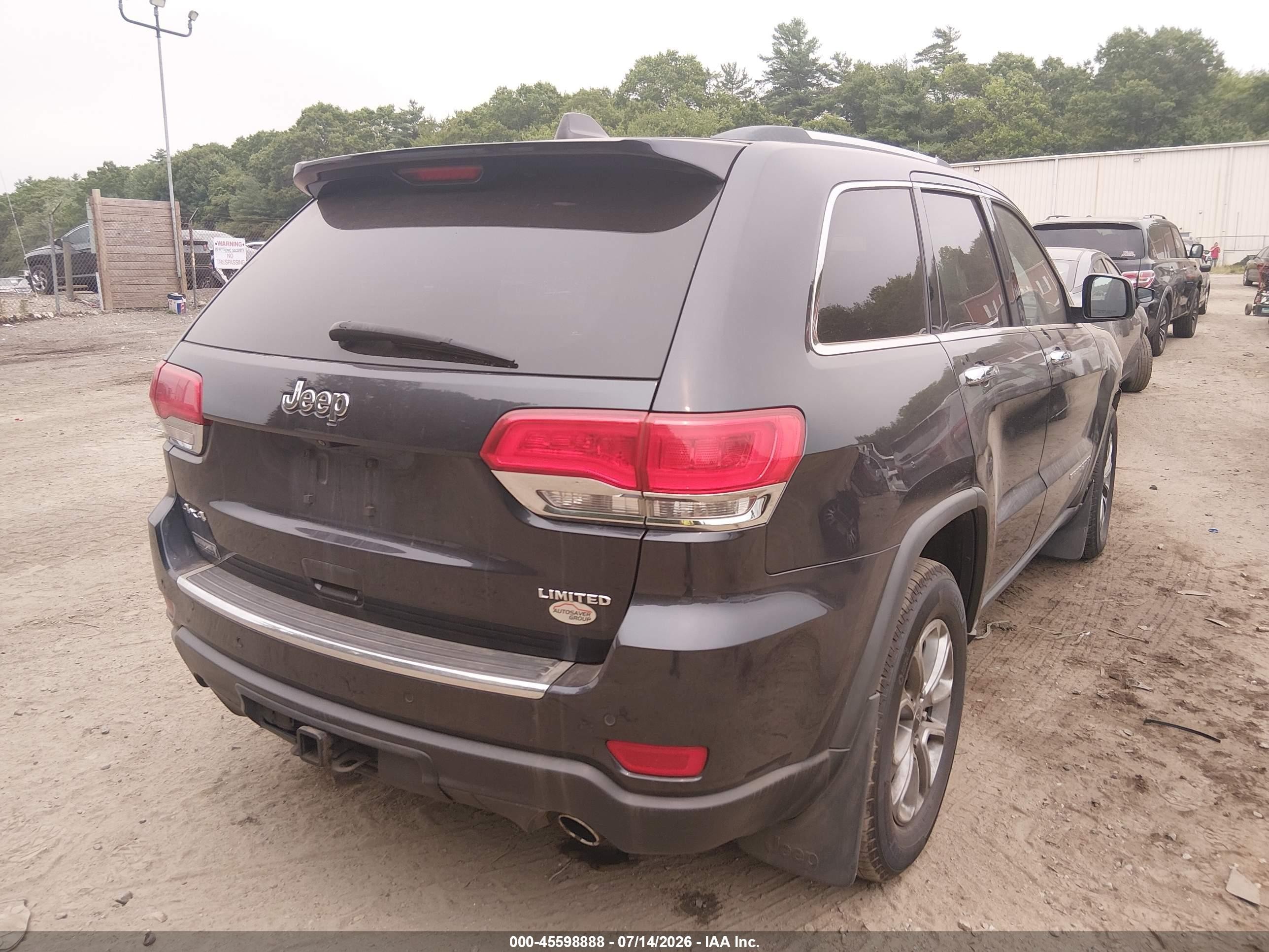 2014 Jeep Grand Cherokee Limited Черный vin: 1C4RJFBG9EC586978