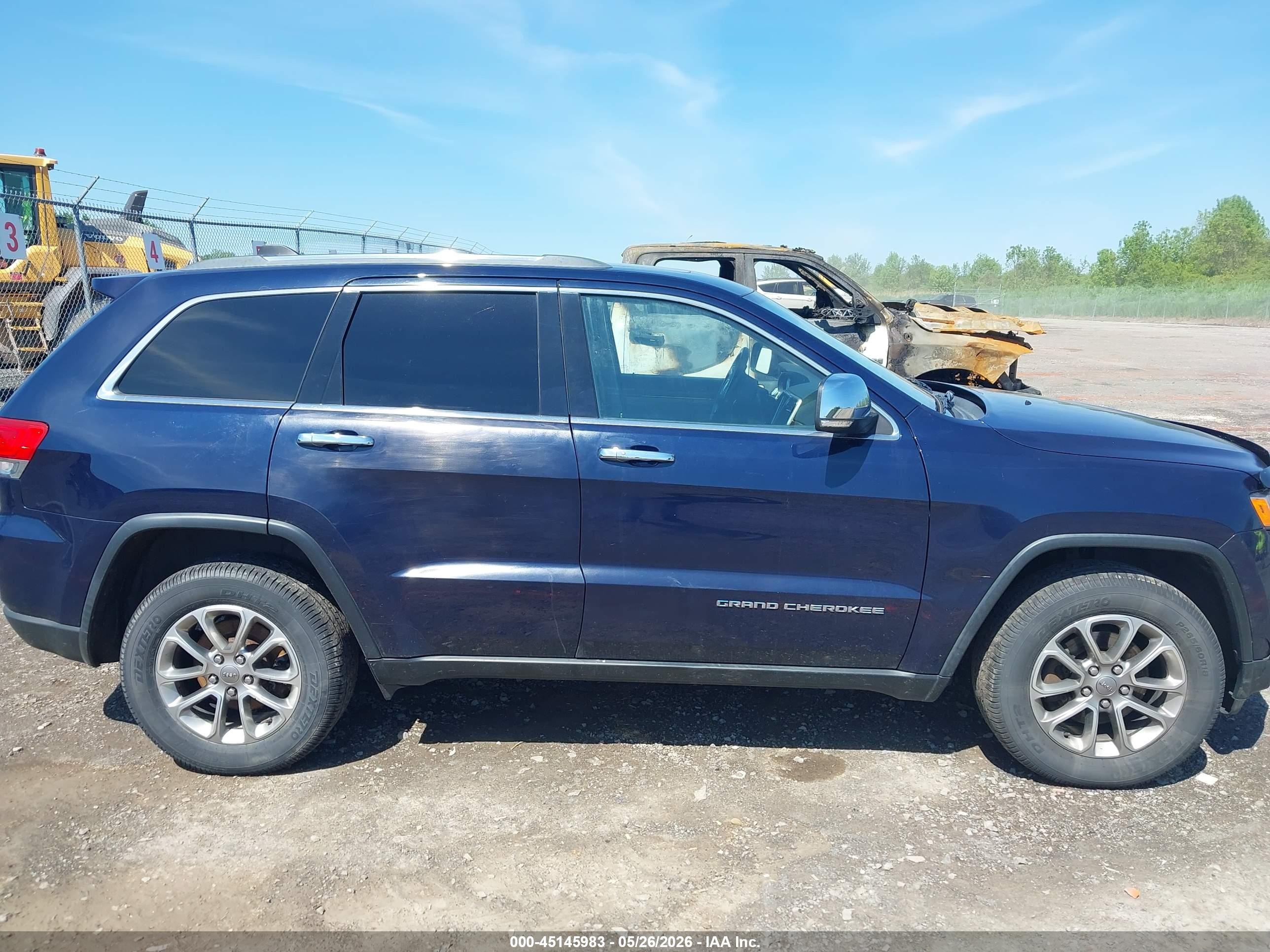 2015 Jeep Grand Cherokee Limited Blue vin: 1C4RJFBG9FC136457