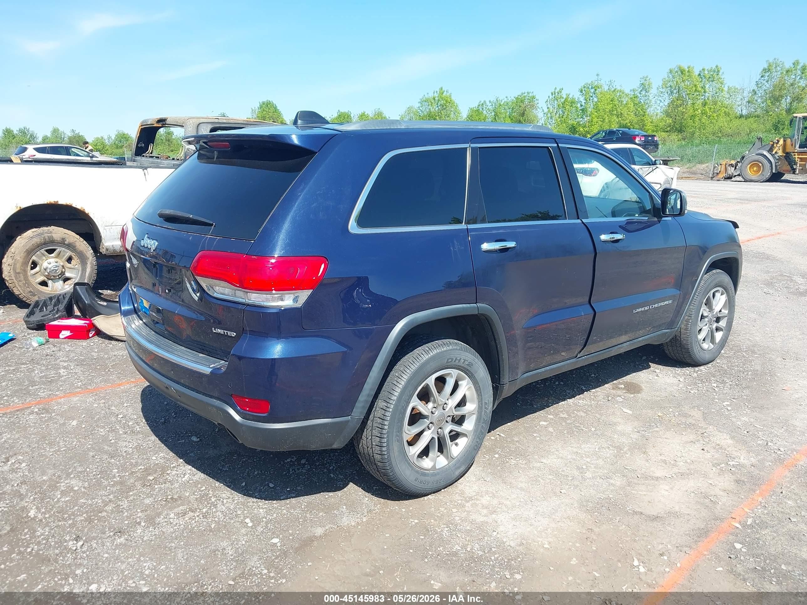 2015 Jeep Grand Cherokee Limited Blue vin: 1C4RJFBG9FC136457