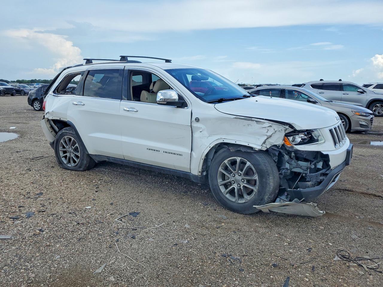 2015 Jeep Grand Cherokee Limited White vin: 1C4RJFBG9FC151377