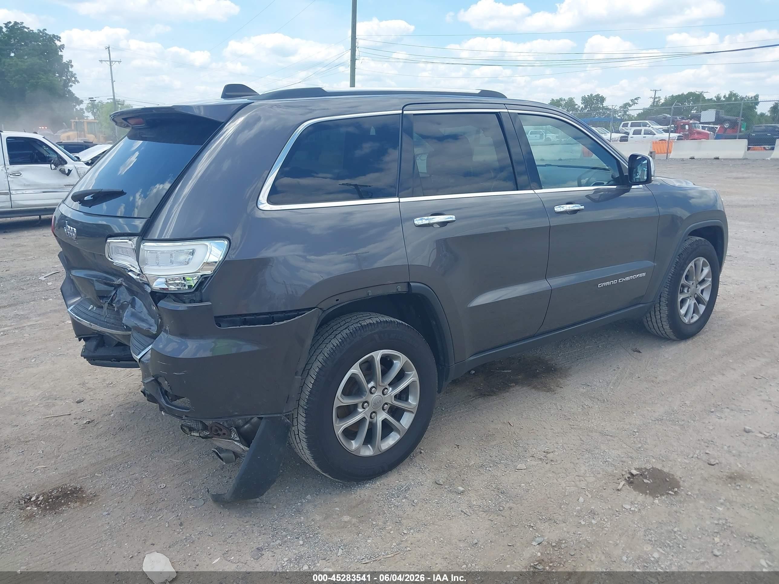 2015 Jeep Grand Cherokee Limited Gray vin: 1C4RJFBG9FC158748