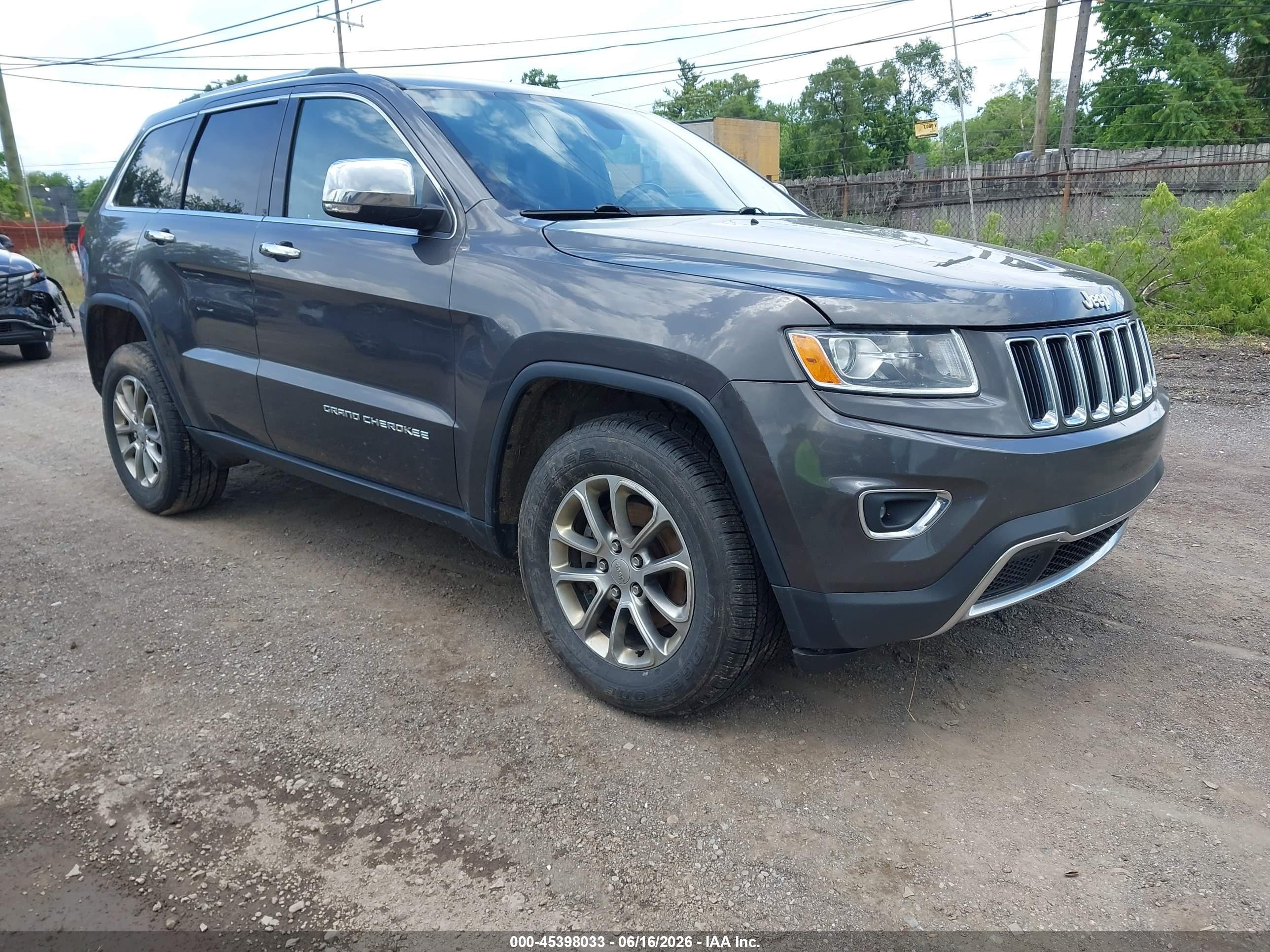 2015 Jeep Grand Cherokee Limited Gray vin: 1C4RJFBG9FC191474