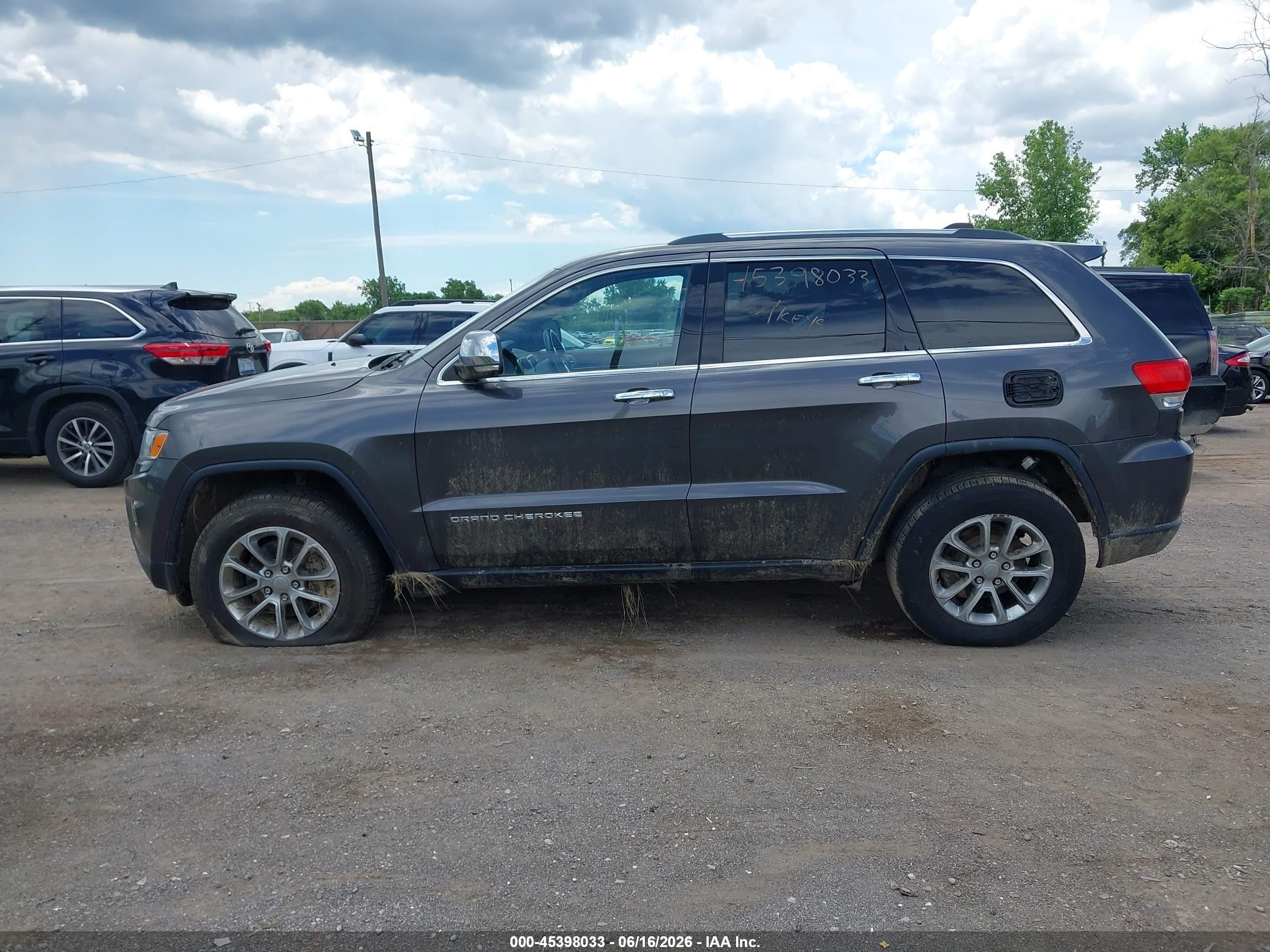 2015 Jeep Grand Cherokee Limited Gray vin: 1C4RJFBG9FC191474