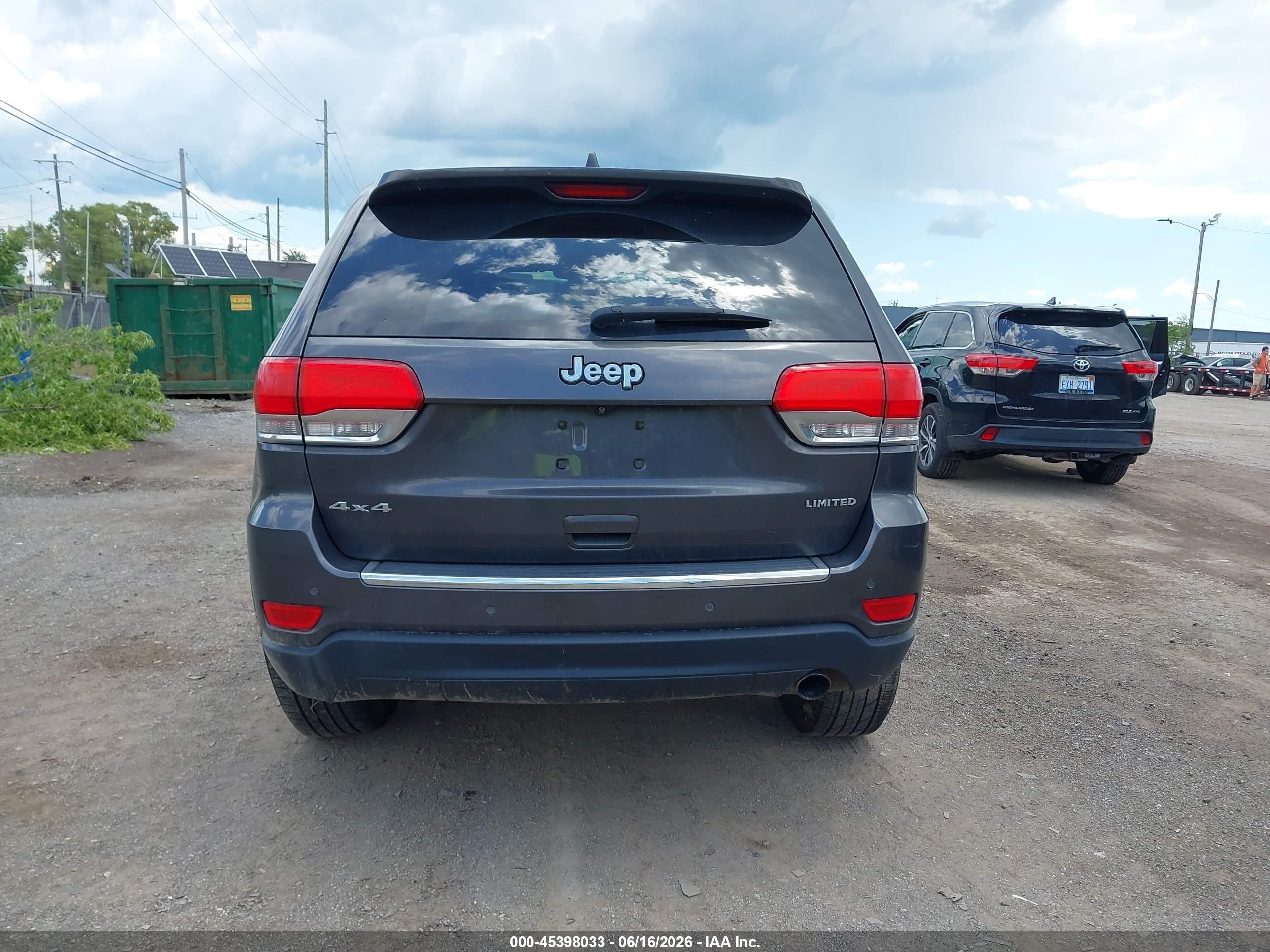 2015 Jeep Grand Cherokee Limited Gray vin: 1C4RJFBG9FC191474