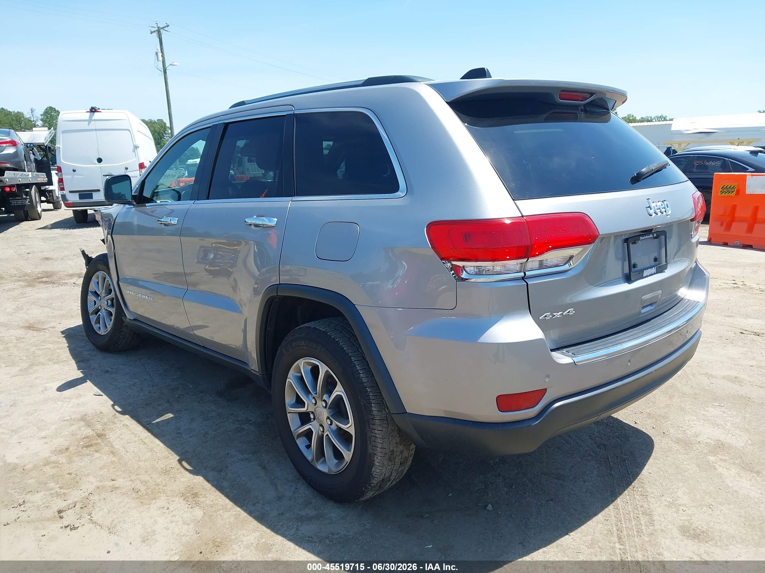 2015 Jeep Grand Cherokee Limited Silver vin: 1C4RJFBG9FC197193
