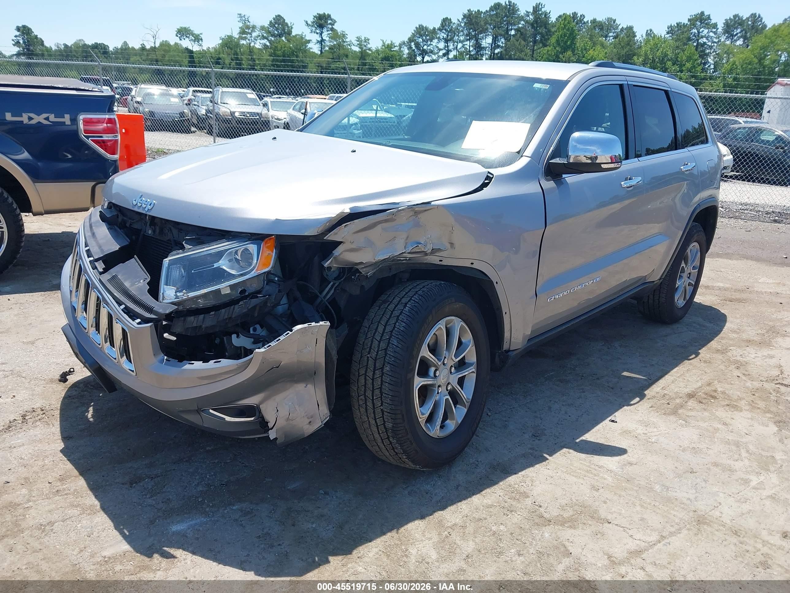2015 Jeep Grand Cherokee Limited Silver vin: 1C4RJFBG9FC197193