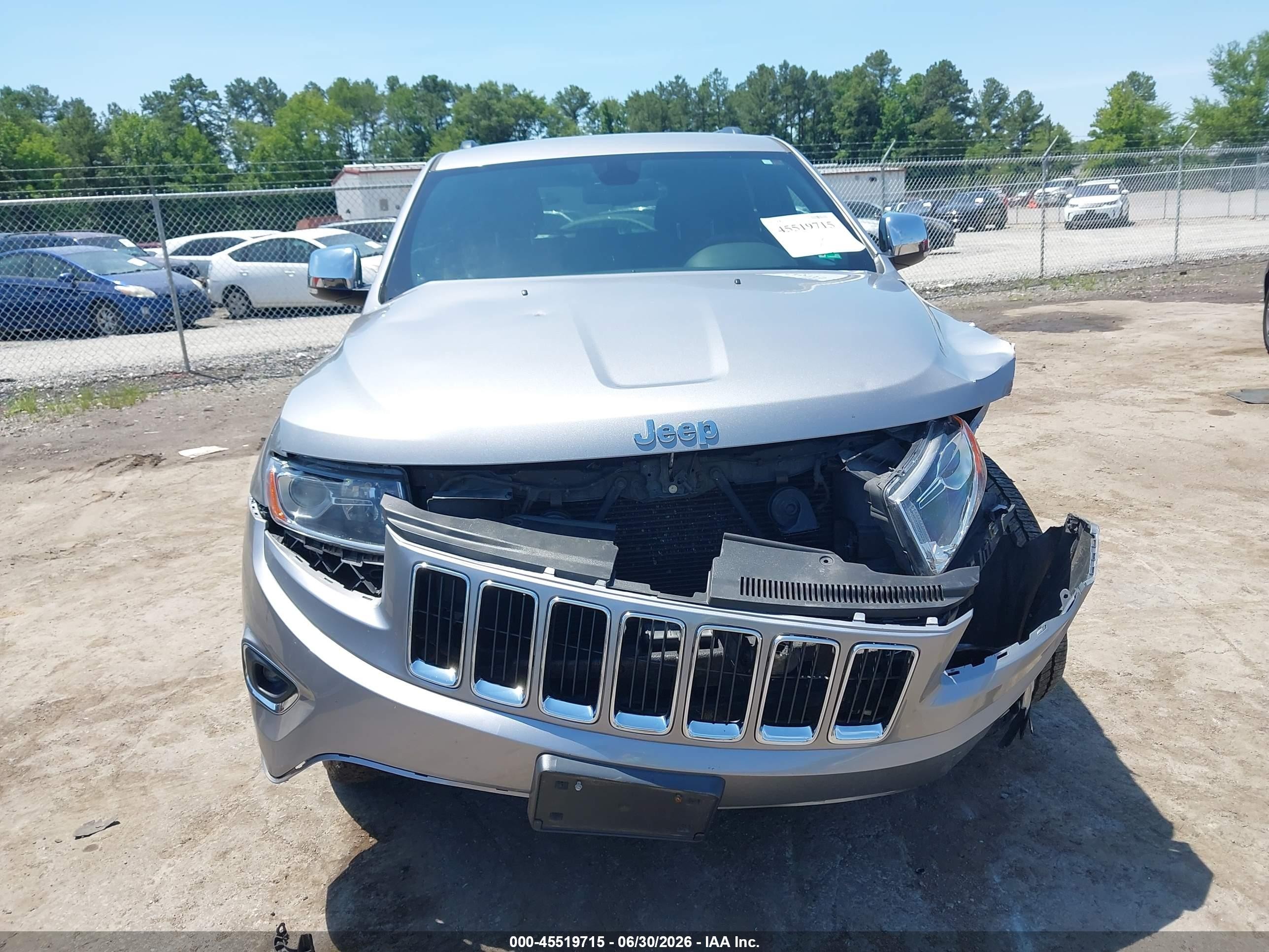 2015 Jeep Grand Cherokee Limited Silver vin: 1C4RJFBG9FC197193