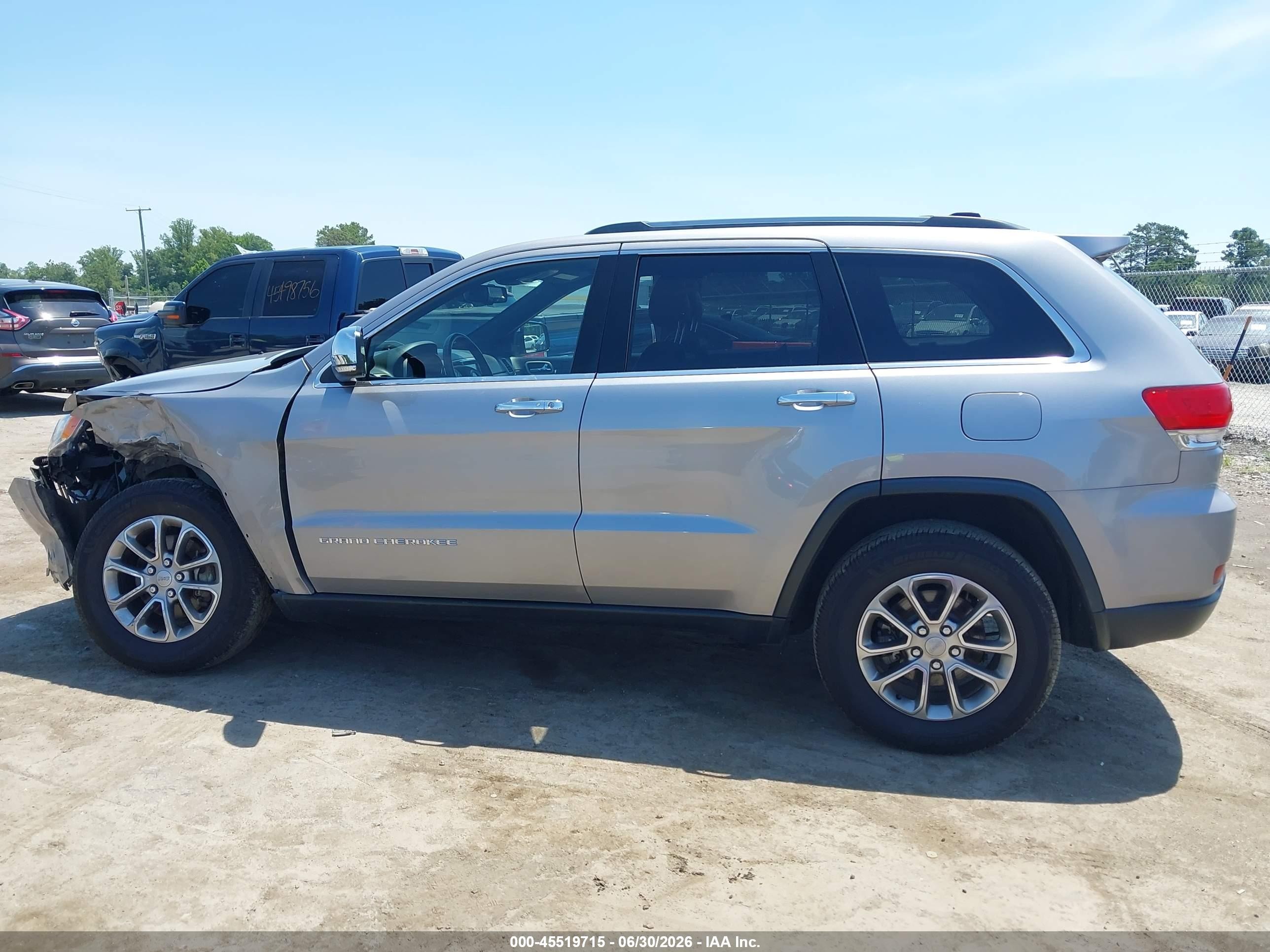 2015 Jeep Grand Cherokee Limited Silver vin: 1C4RJFBG9FC197193