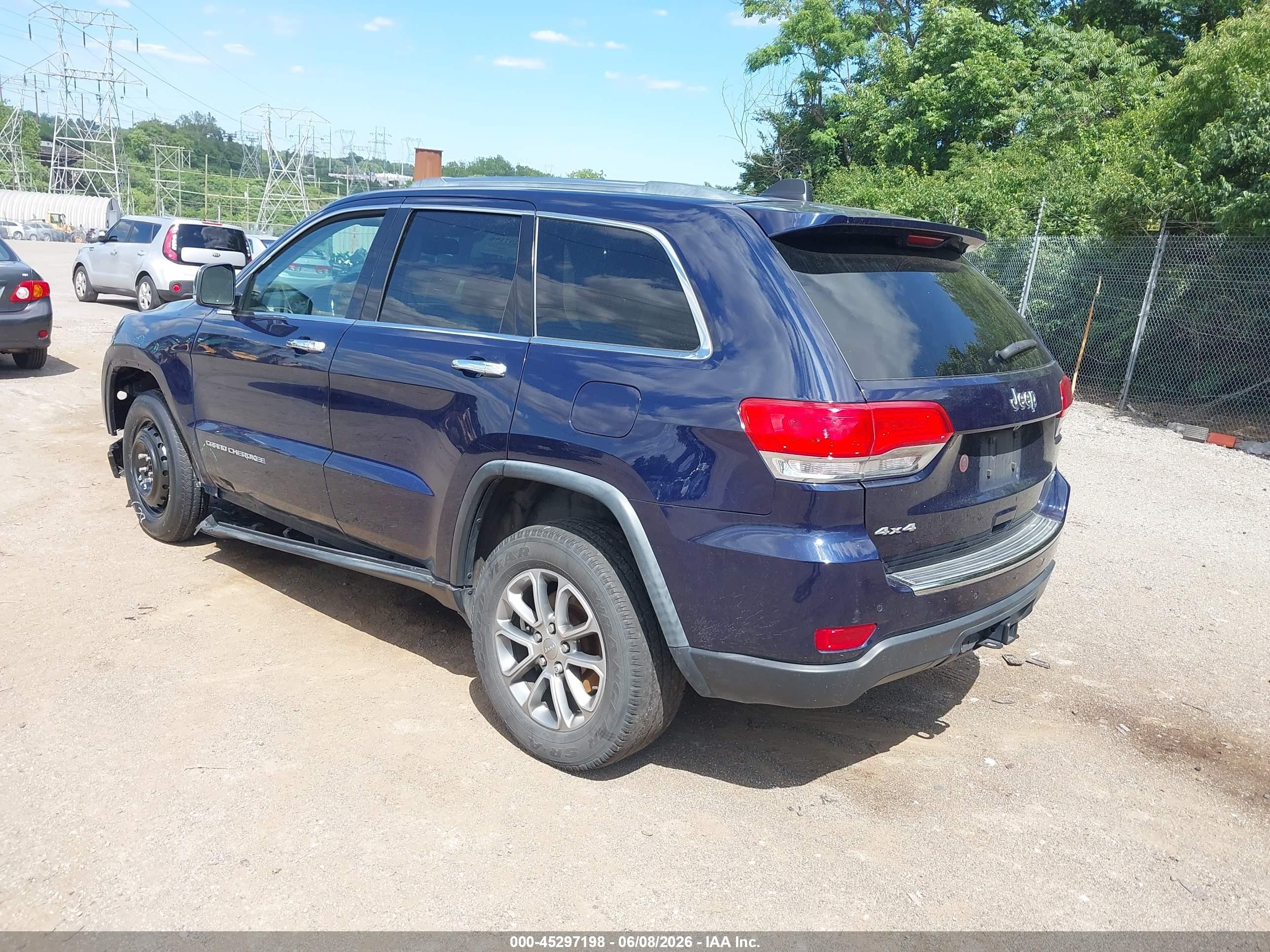 2015 Jeep Grand Cherokee Limited Blue vin: 1C4RJFBG9FC224893
