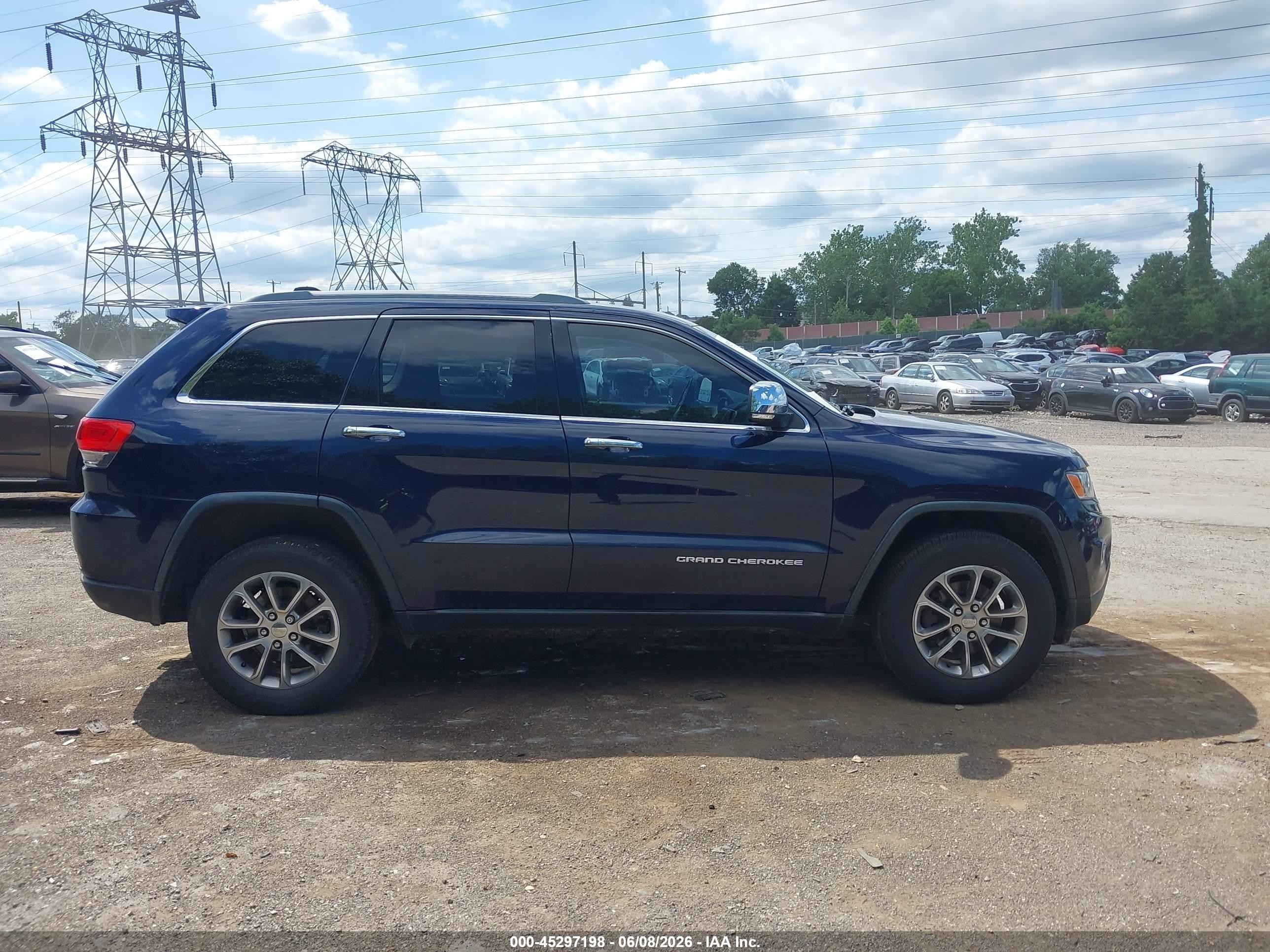 2015 Jeep Grand Cherokee Limited Blue vin: 1C4RJFBG9FC224893