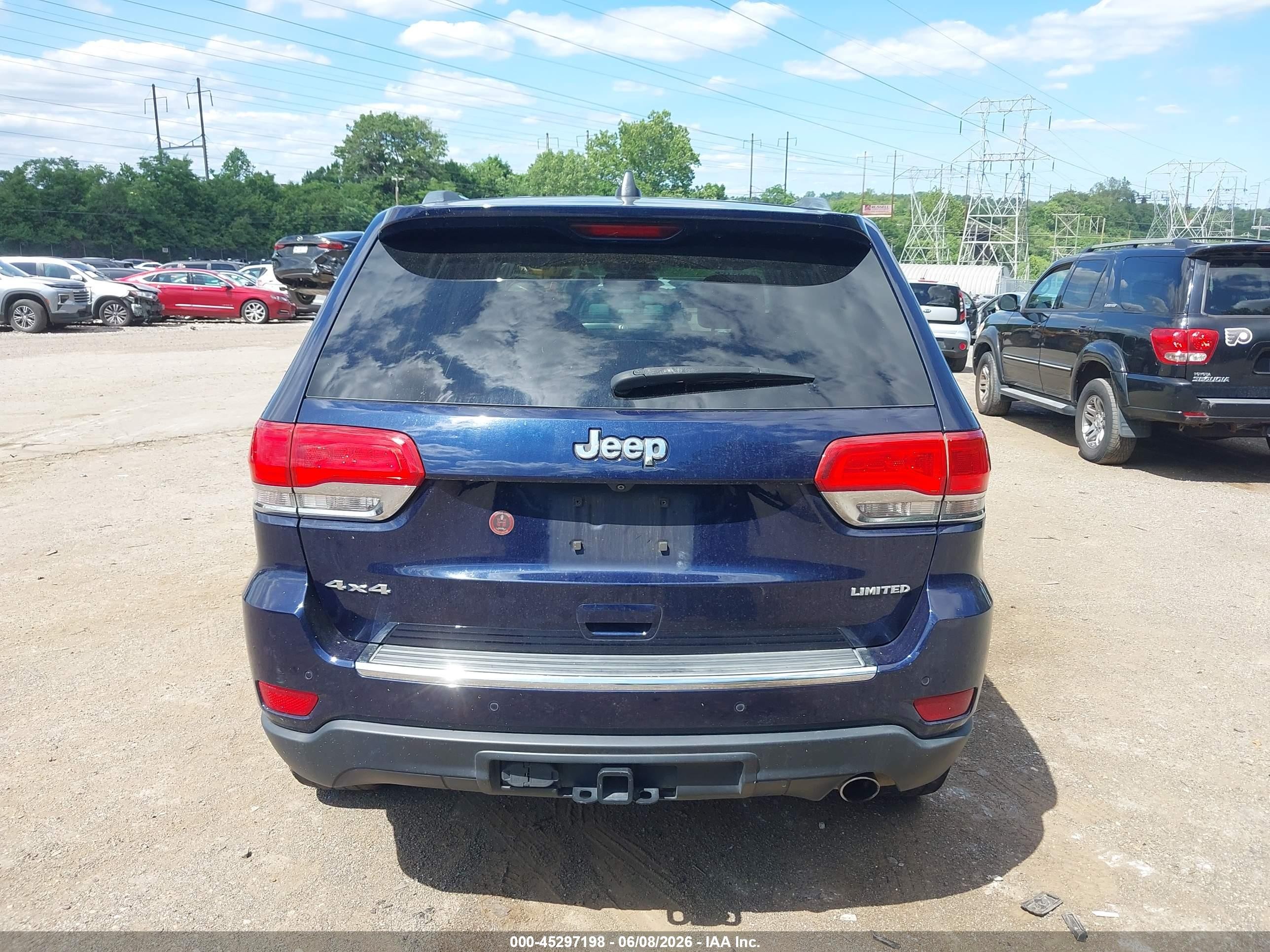 2015 Jeep Grand Cherokee Limited Blue vin: 1C4RJFBG9FC224893