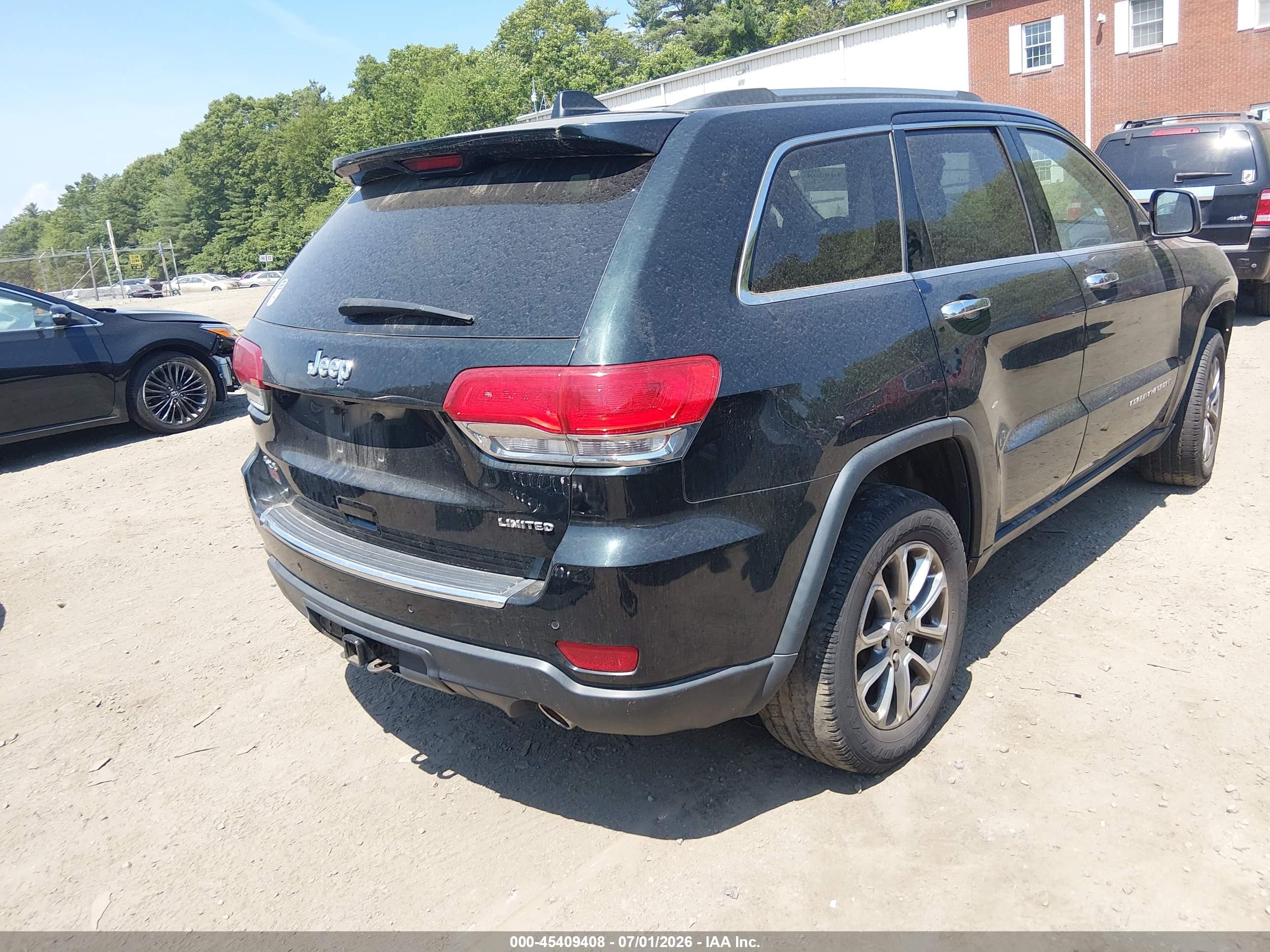 2015 Jeep Grand Cherokee Limited Black vin: 1C4RJFBG9FC628616