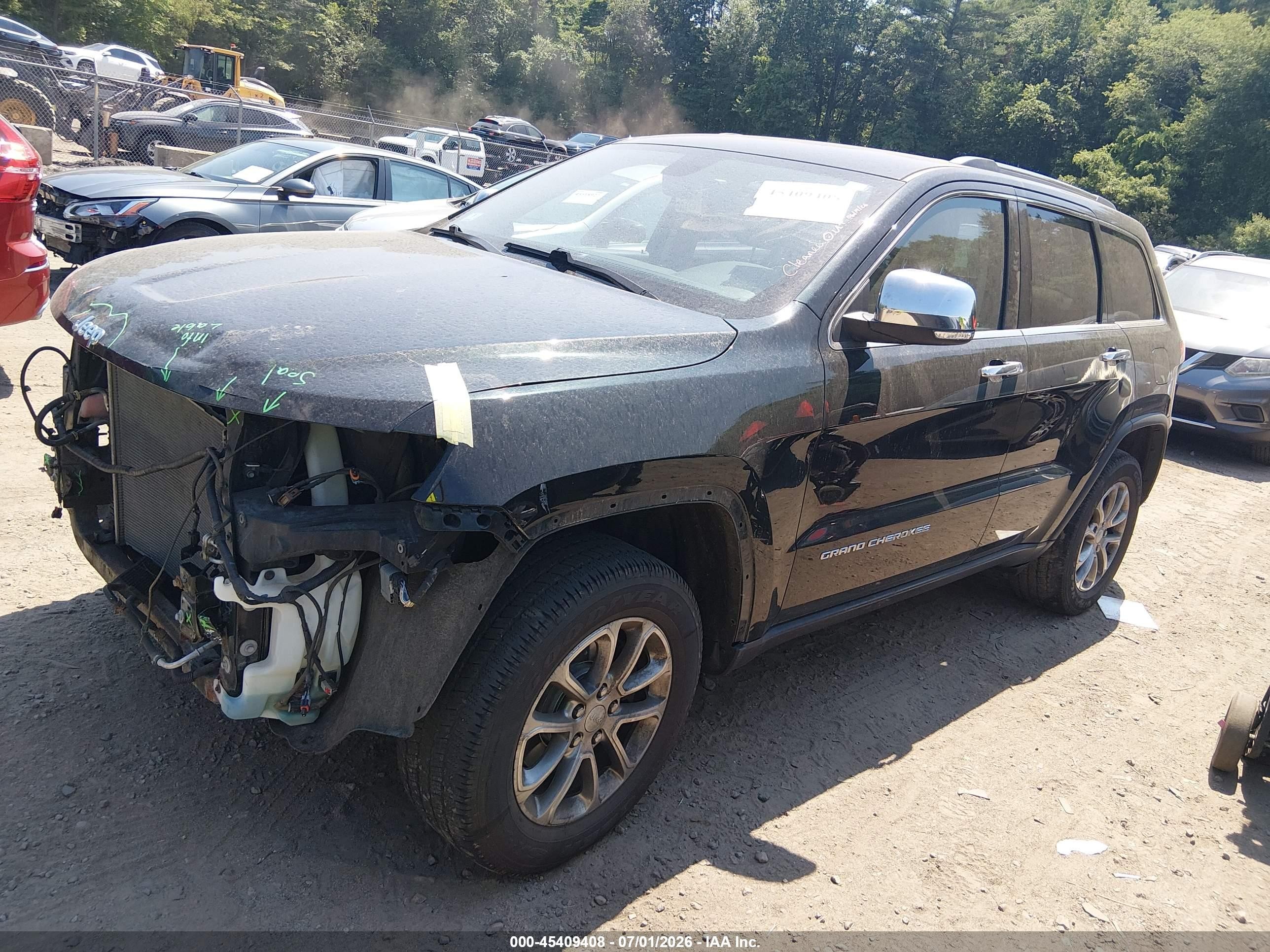 2015 Jeep Grand Cherokee Limited Black vin: 1C4RJFBG9FC628616