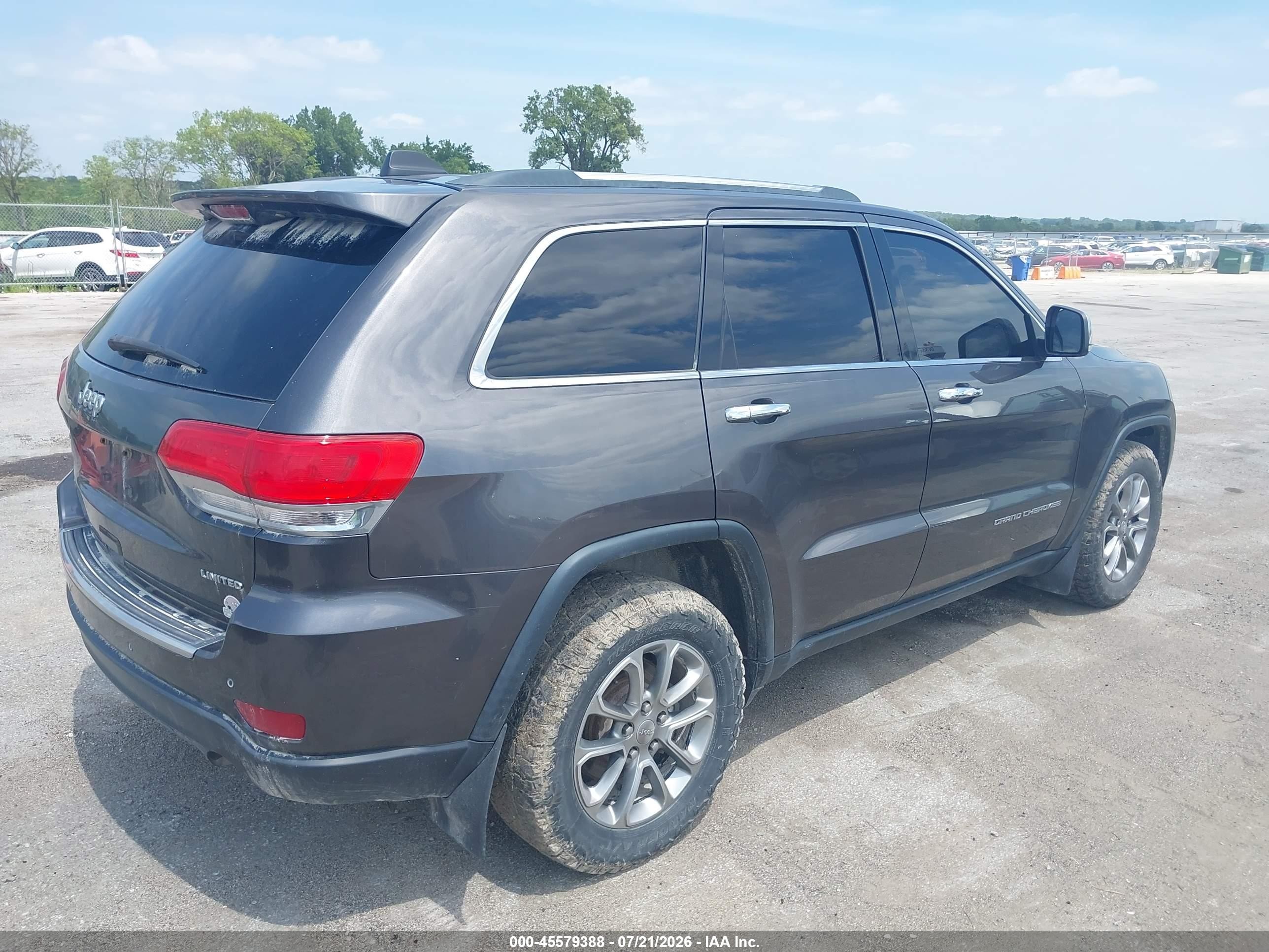 2015 Jeep Grand Cherokee Limited Gray vin: 1C4RJFBG9FC716257