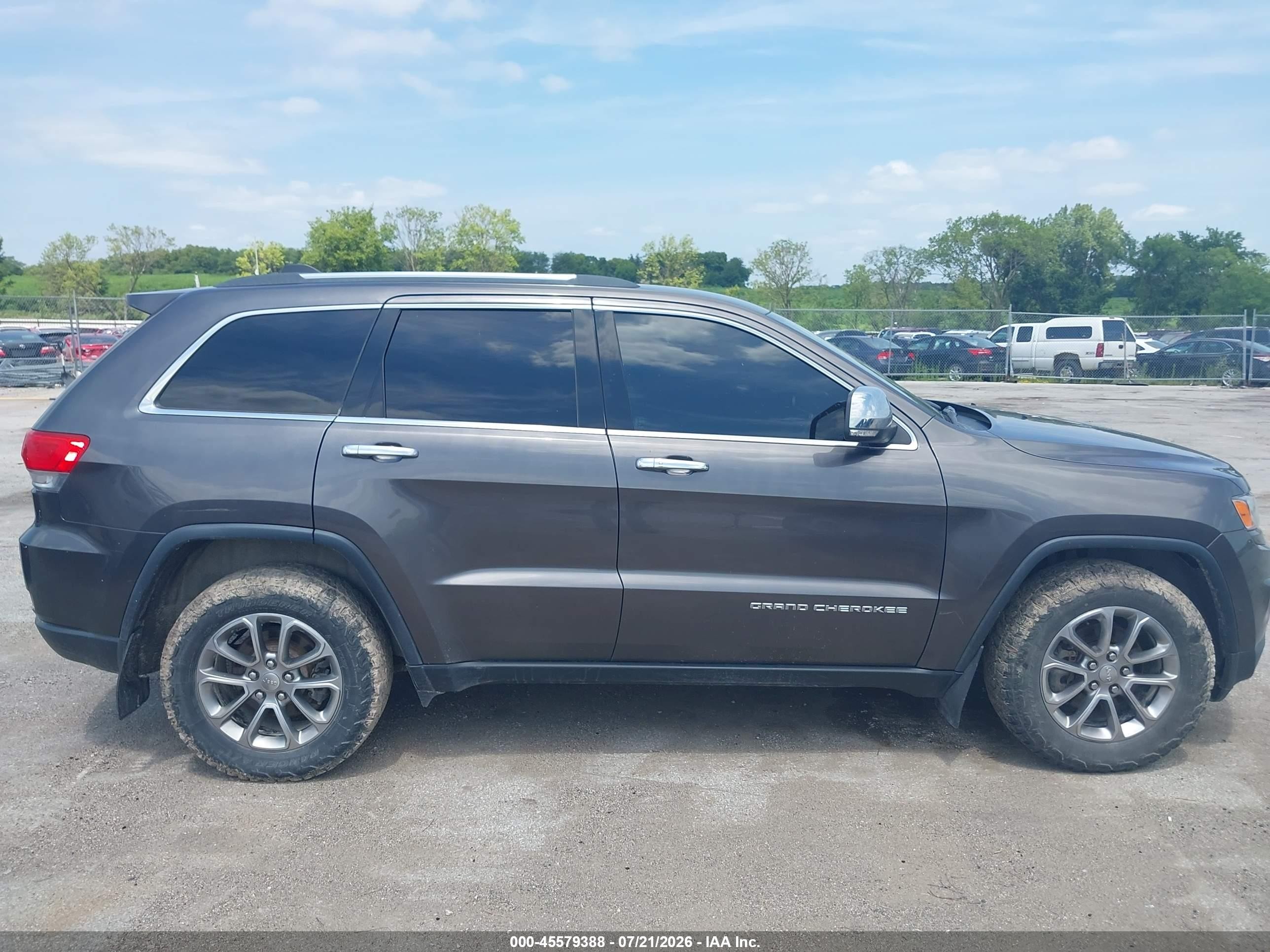 2015 Jeep Grand Cherokee Limited Gray vin: 1C4RJFBG9FC716257