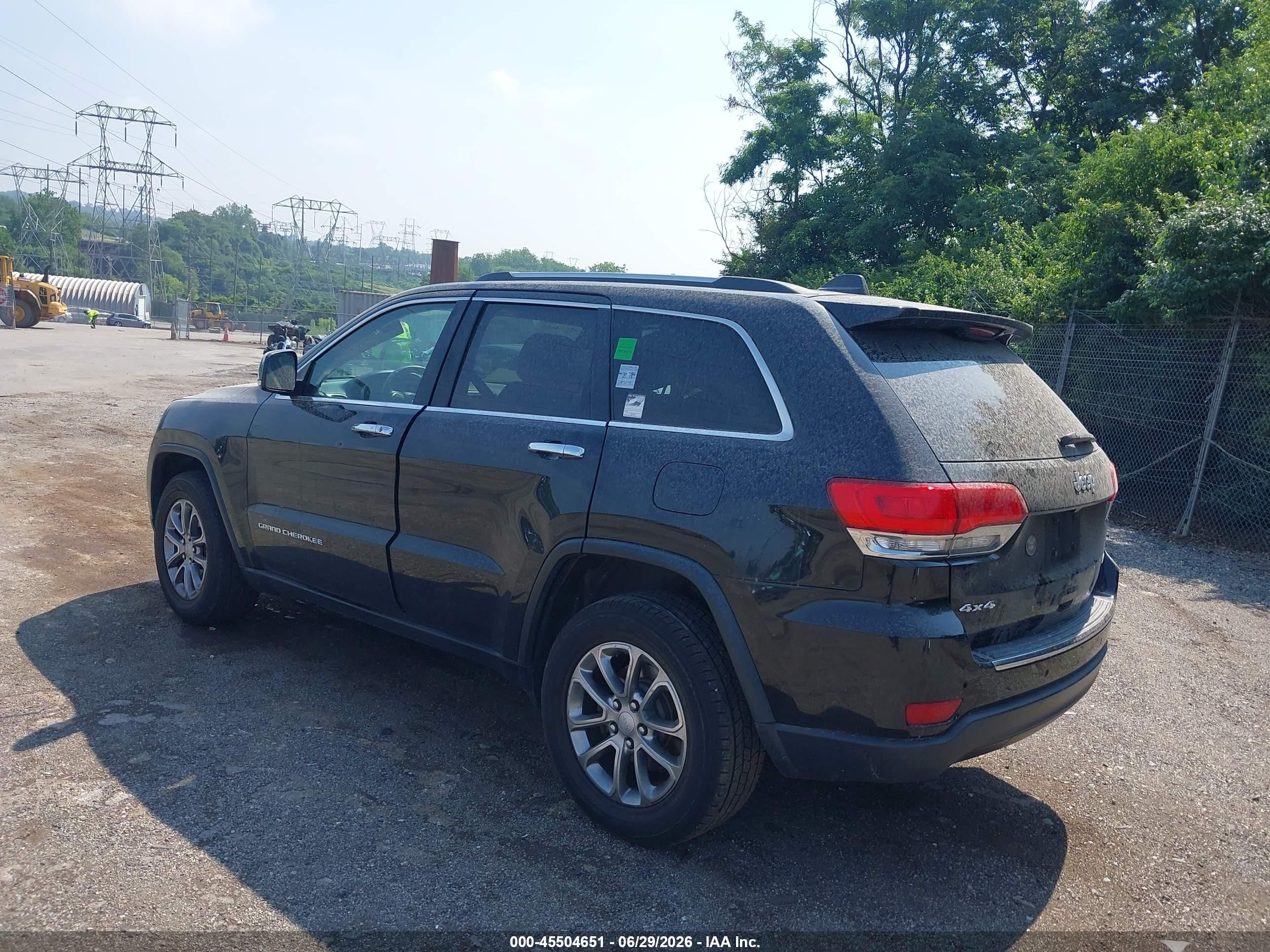 2015 Jeep Grand Cherokee Limited Black vin: 1C4RJFBG9FC718557