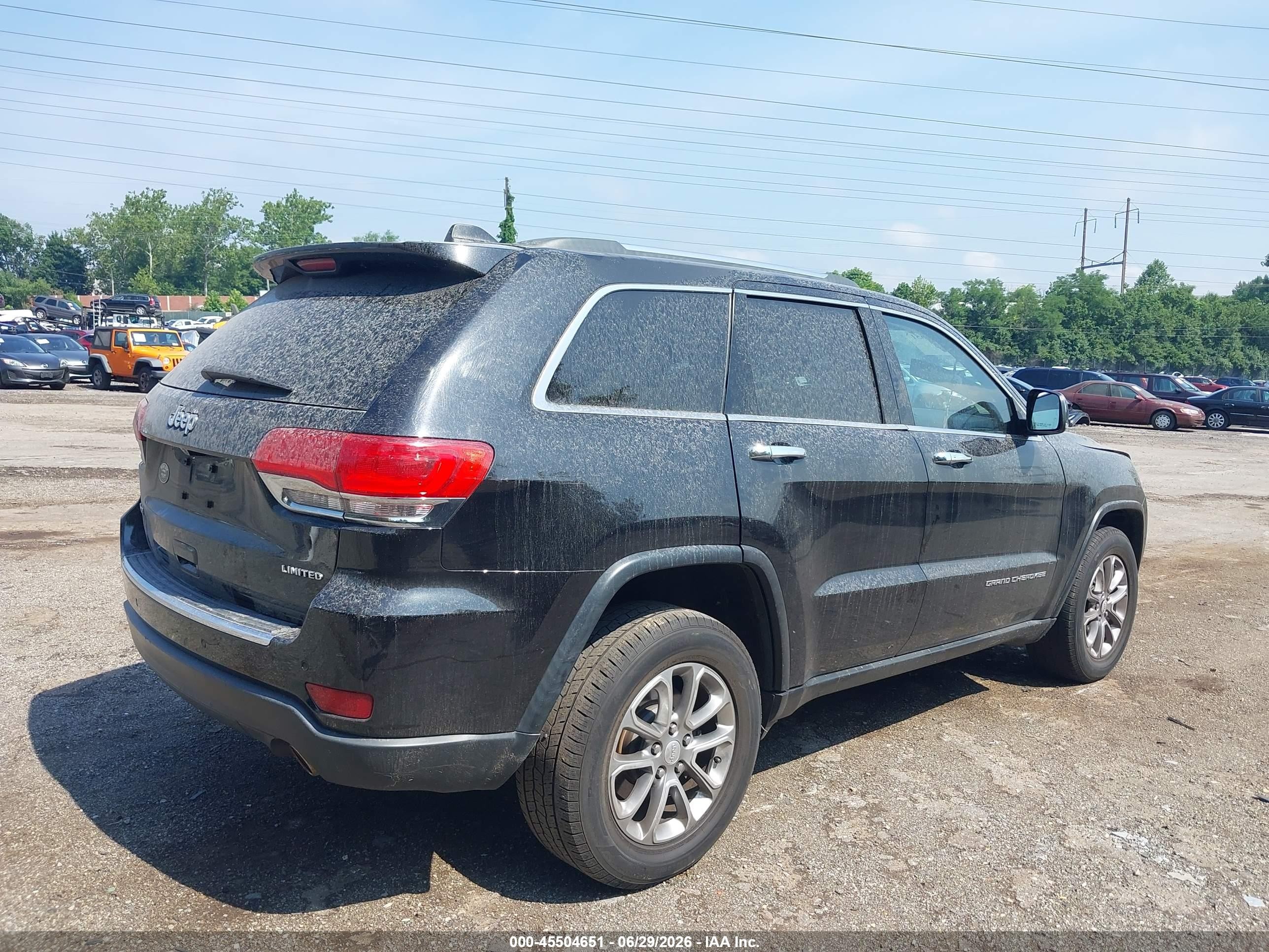 2015 Jeep Grand Cherokee Limited Black vin: 1C4RJFBG9FC718557