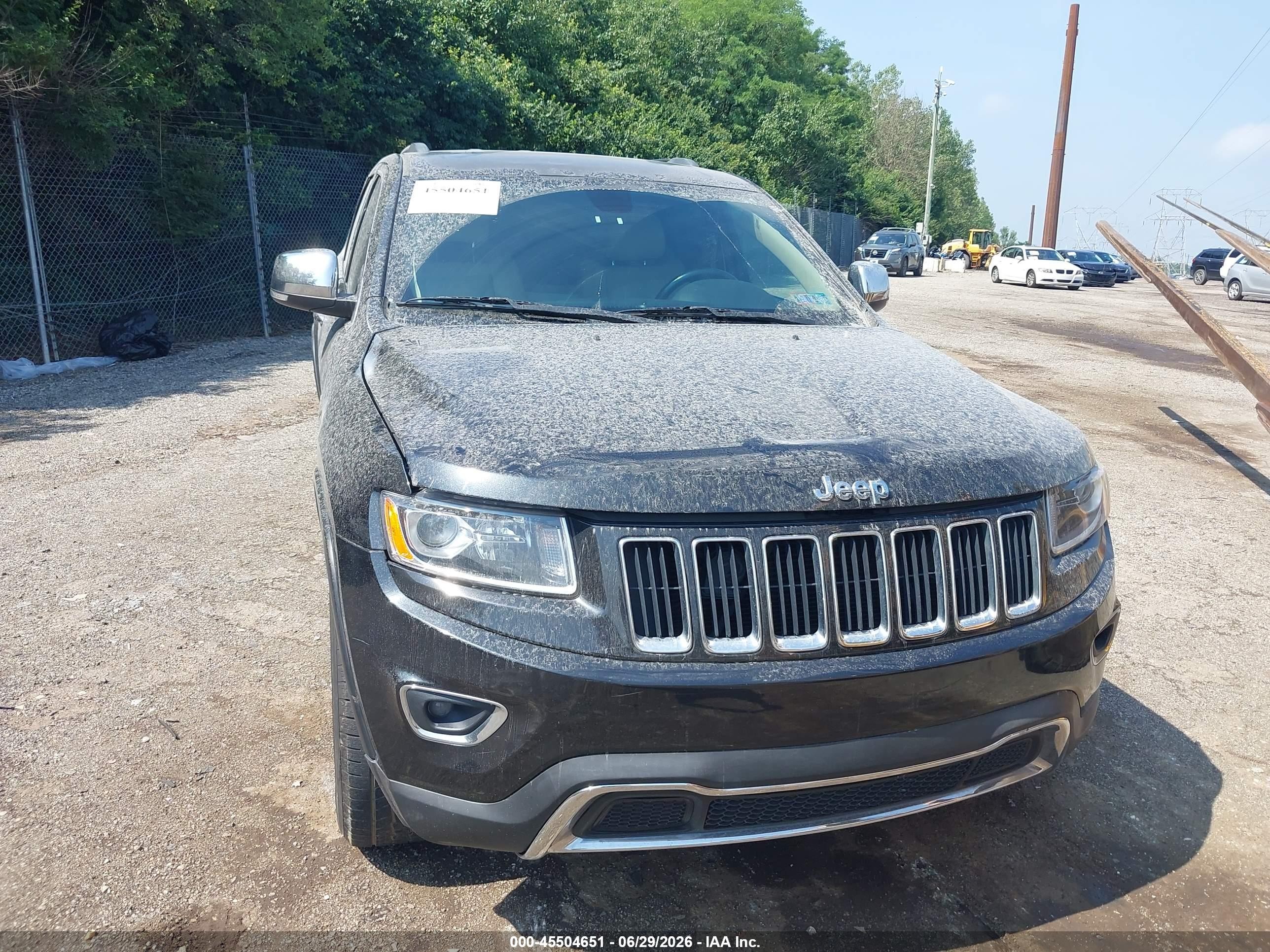 2015 Jeep Grand Cherokee Limited Black vin: 1C4RJFBG9FC718557
