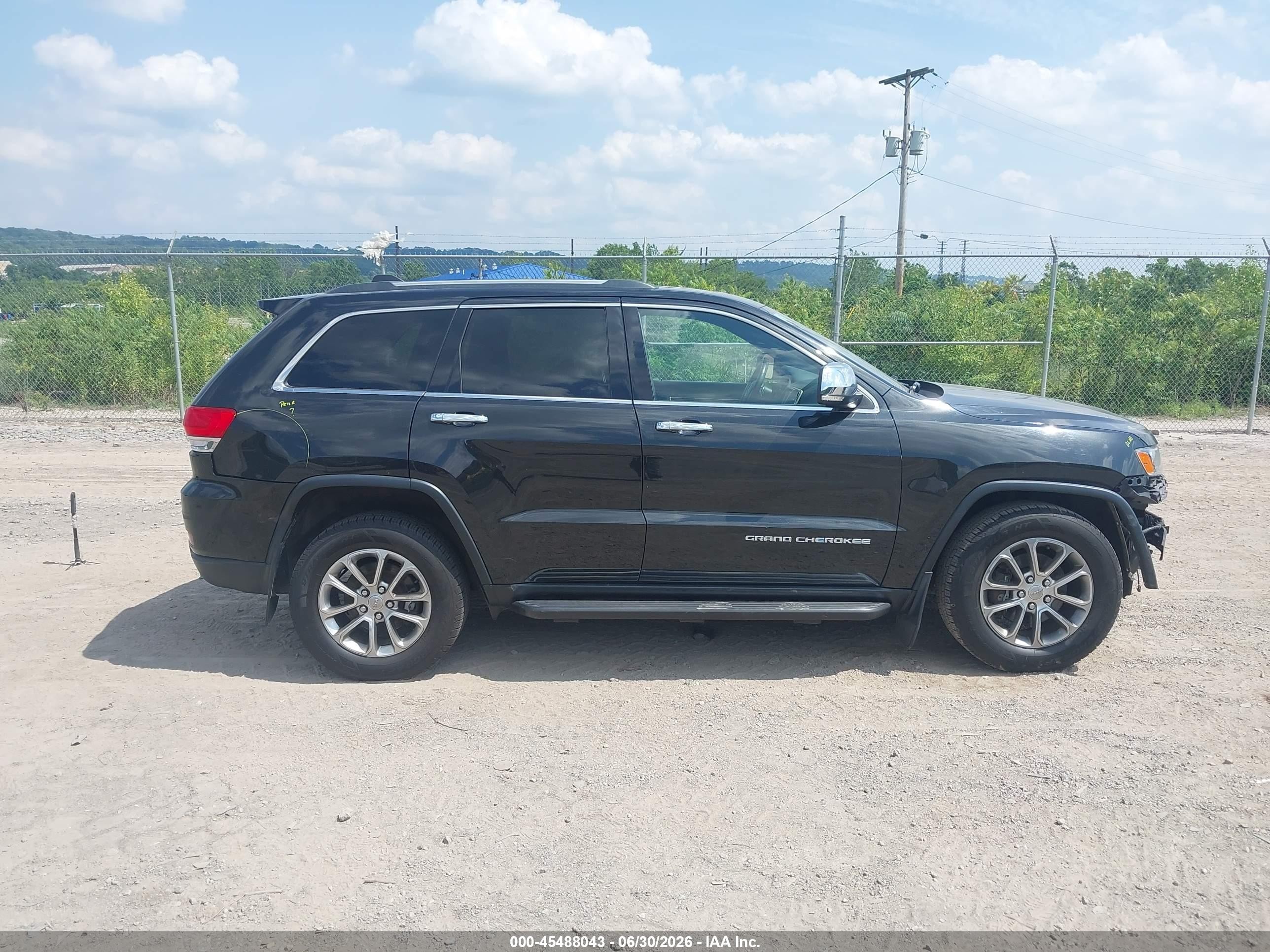 2015 Jeep Grand Cherokee Limited Black vin: 1C4RJFBG9FC733110