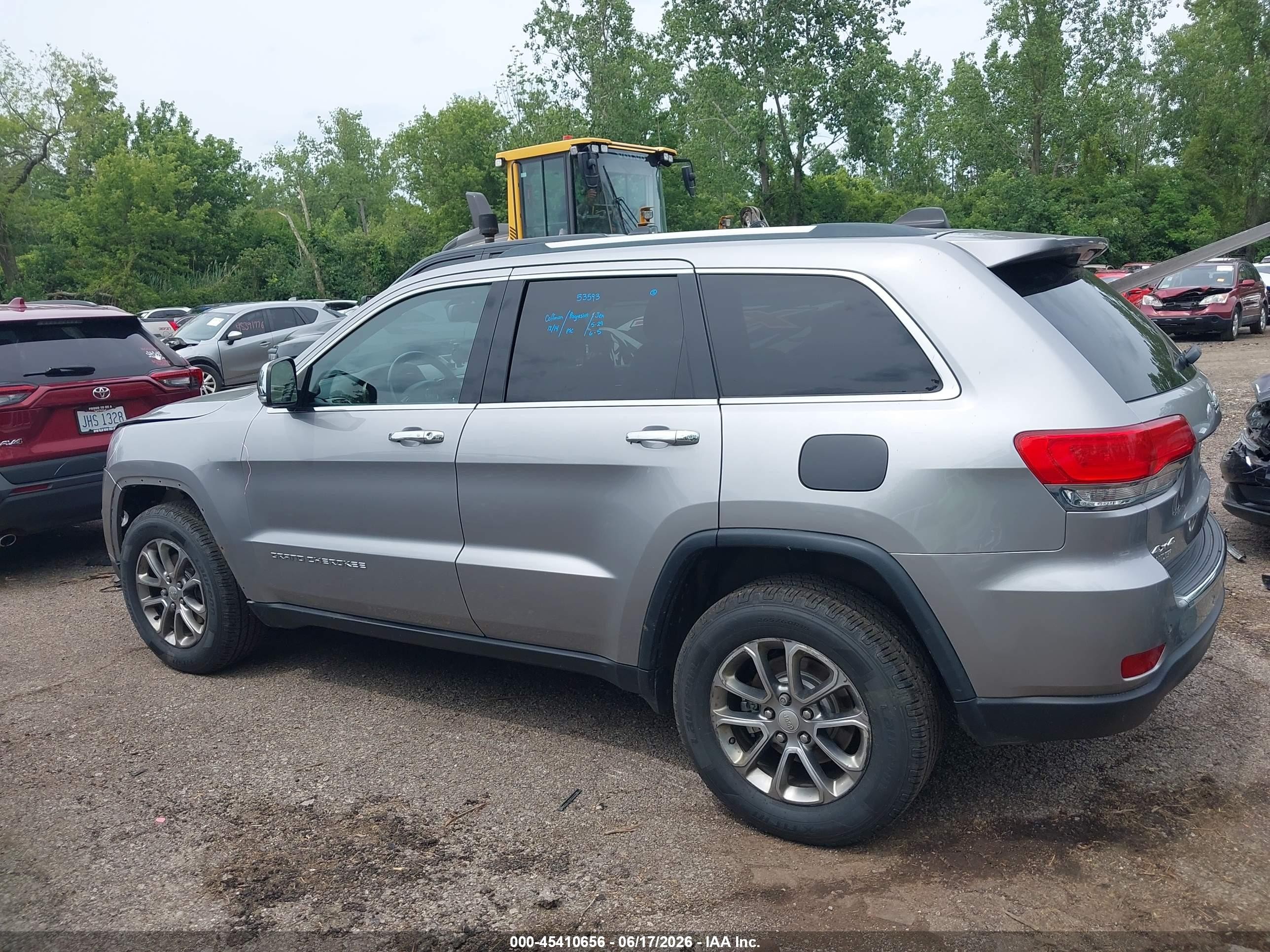 2015 Jeep Grand Cherokee Limited Серебряный vin: 1C4RJFBG9FC733298