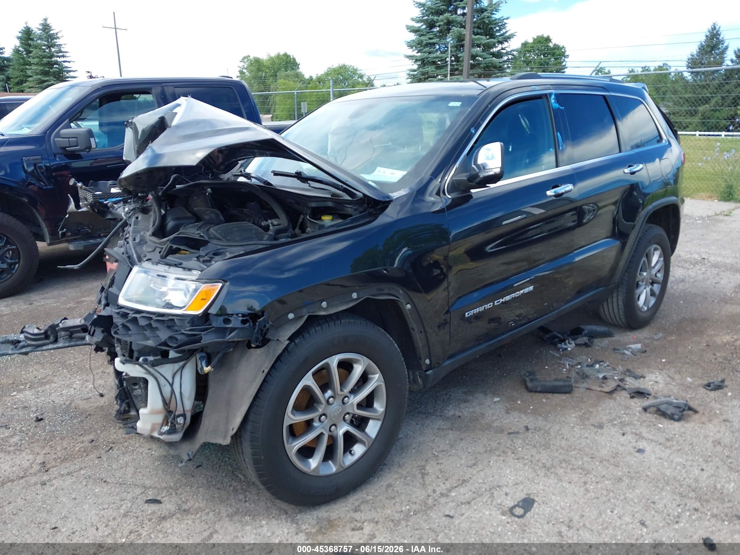 2015 Jeep Grand Cherokee Limited Black vin: 1C4RJFBG9FC748092