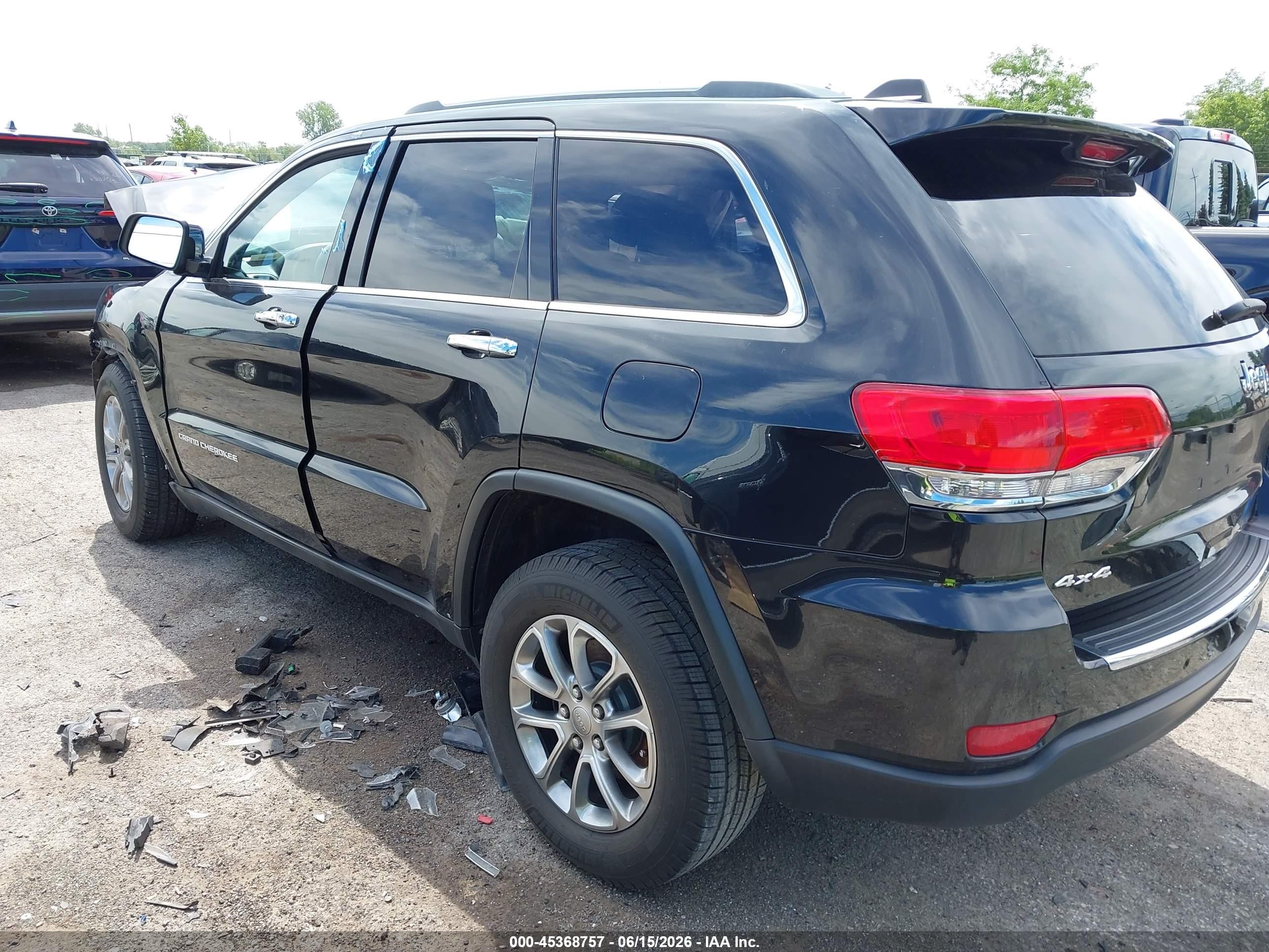 2015 Jeep Grand Cherokee Limited Black vin: 1C4RJFBG9FC748092