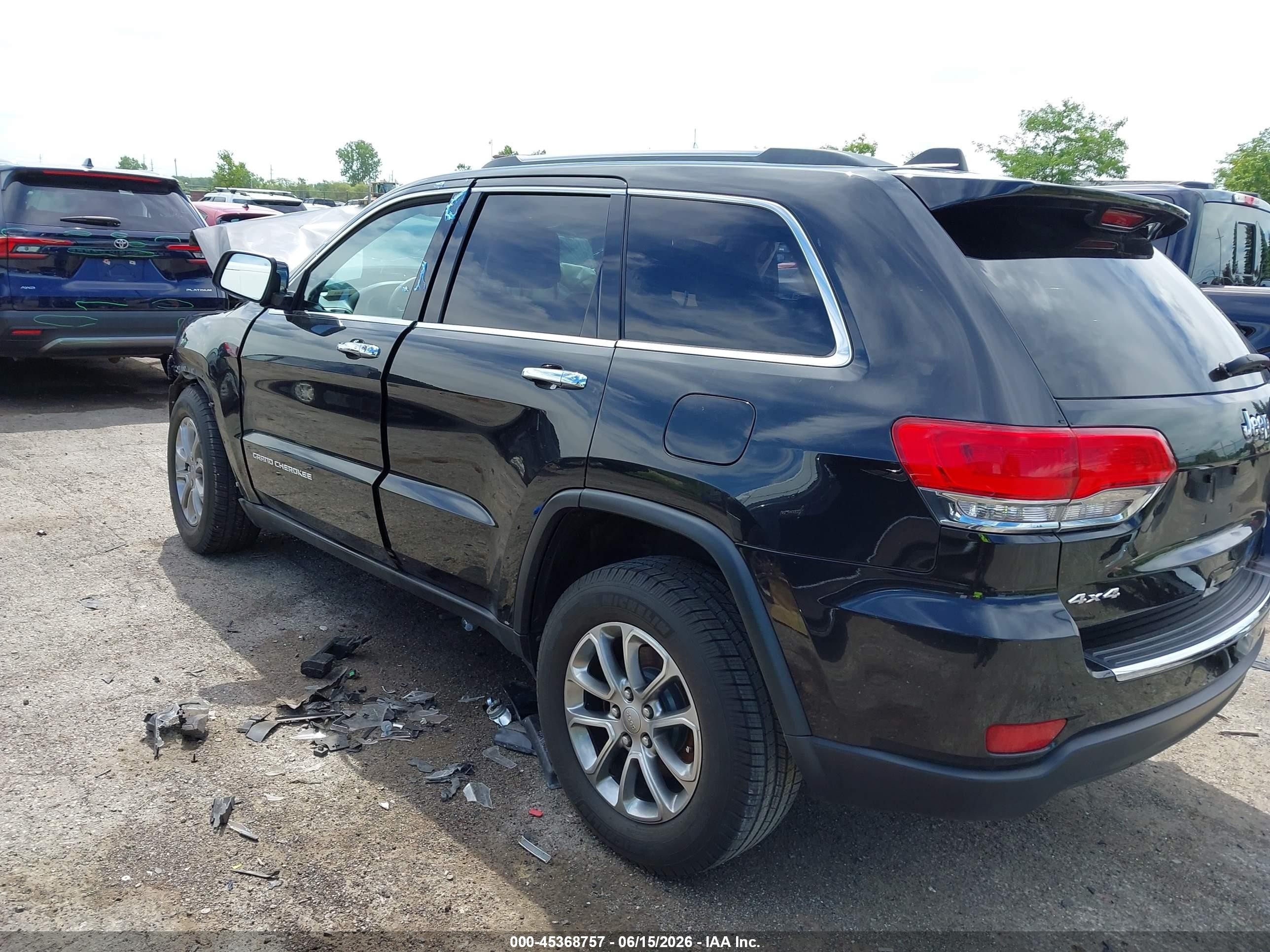 2015 Jeep Grand Cherokee Limited Black vin: 1C4RJFBG9FC748092