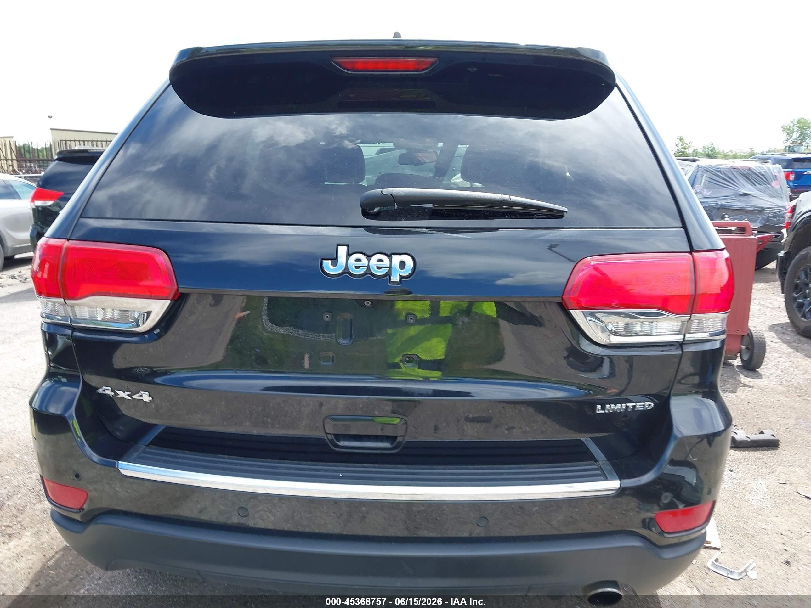 2015 Jeep Grand Cherokee Limited Black vin: 1C4RJFBG9FC748092