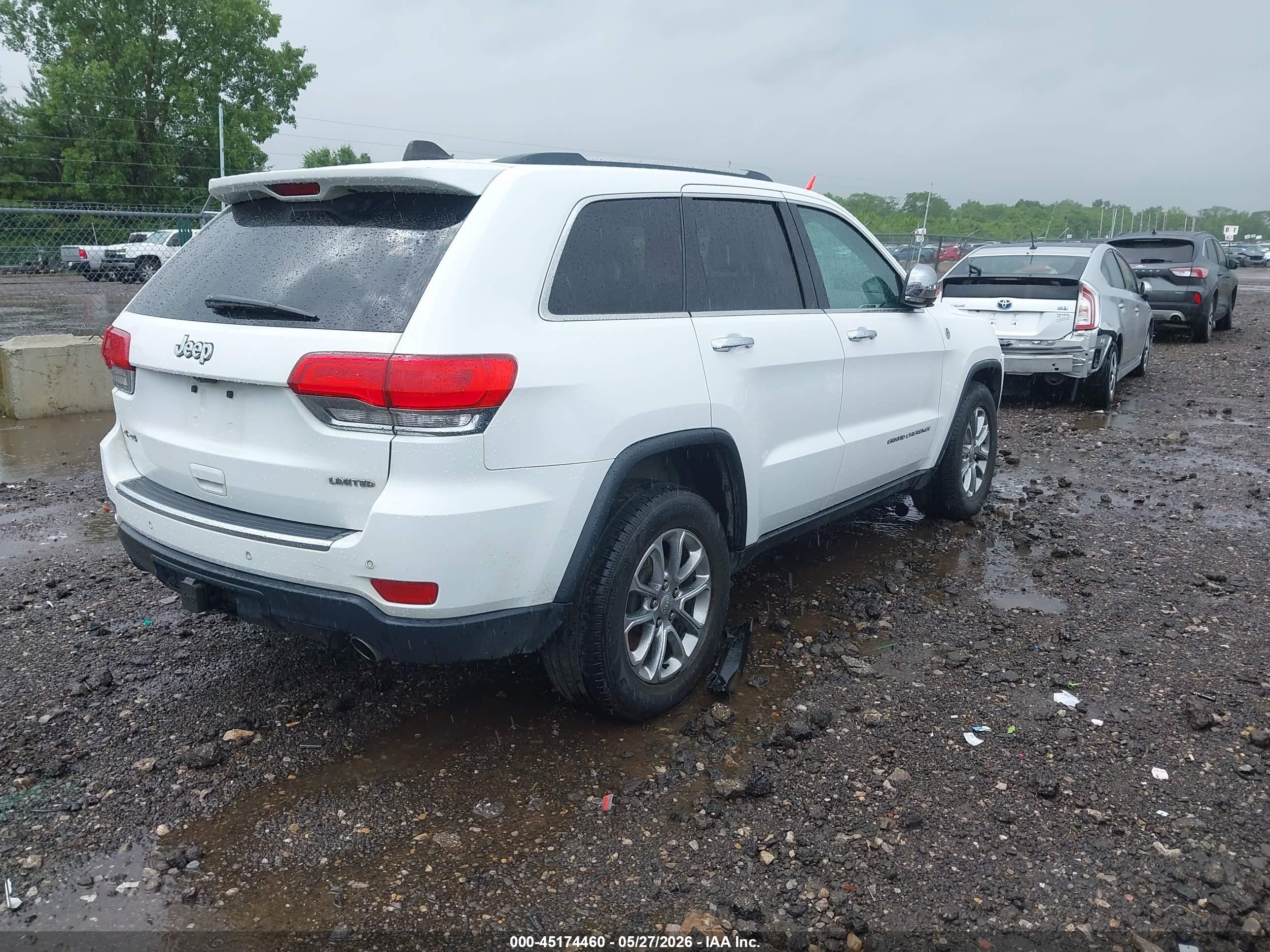 2015 Jeep Grand Cherokee Limited Белый vin: 1C4RJFBG9FC756712