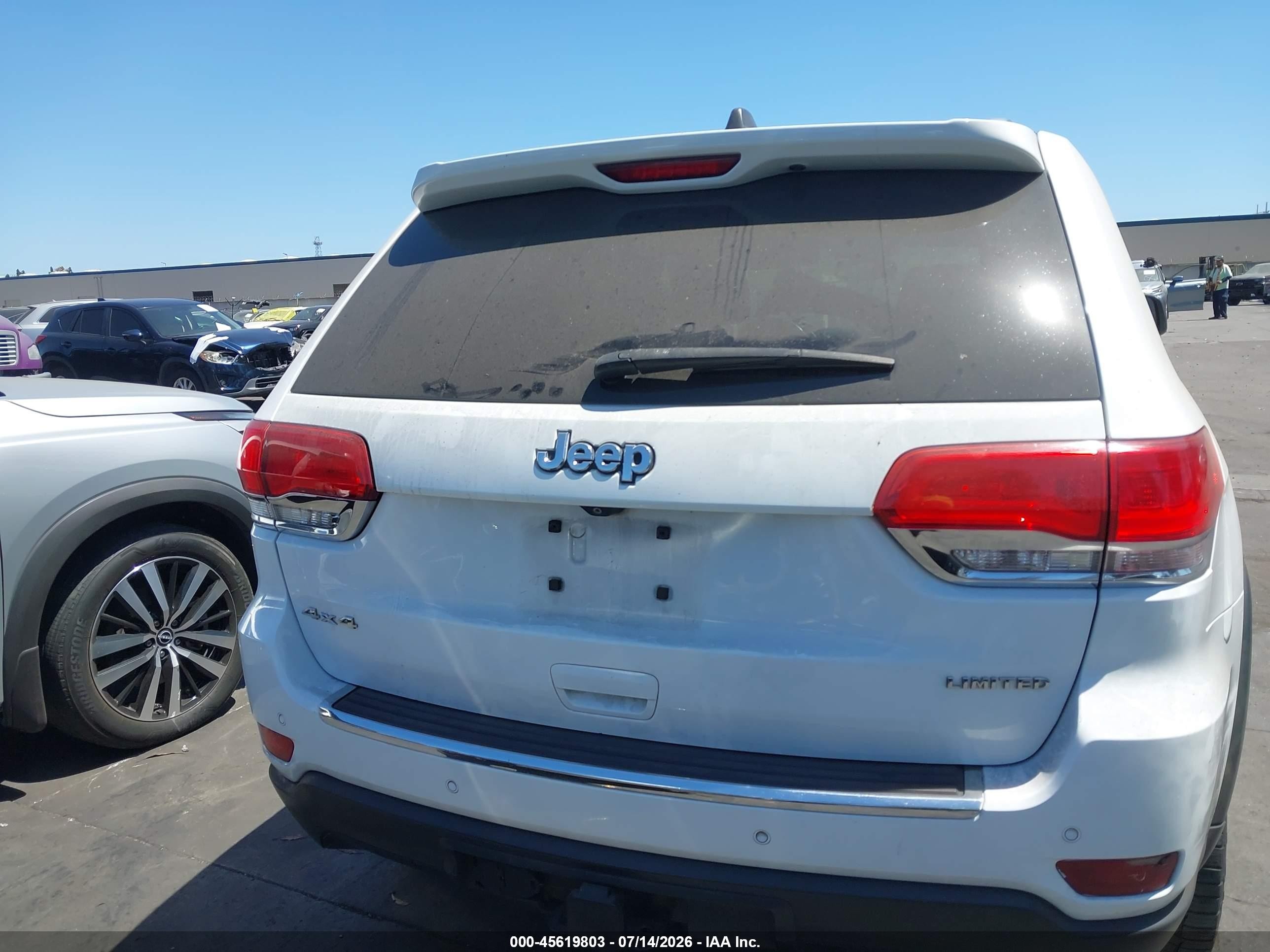 2015 Jeep Grand Cherokee Limited White vin: 1C4RJFBG9FC787510