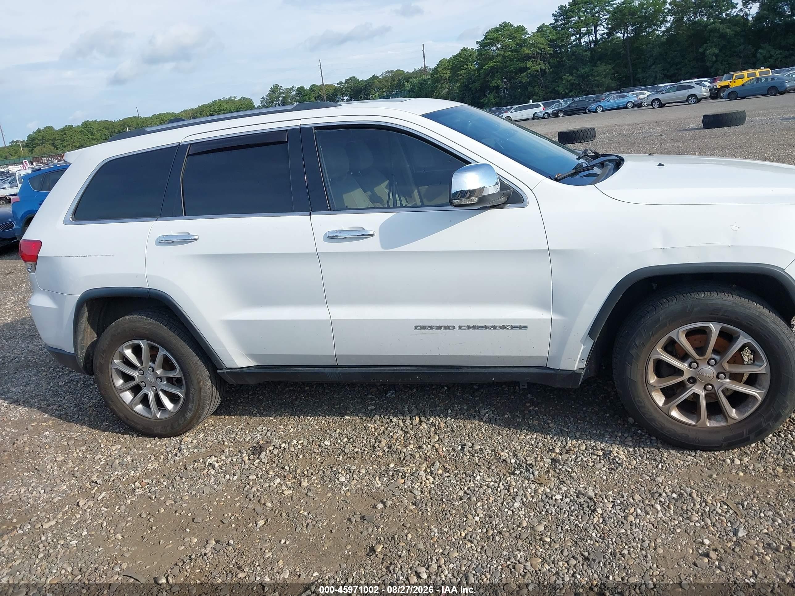 2015 Jeep Grand Cherokee Limited White vin: 1C4RJFBG9FC860228