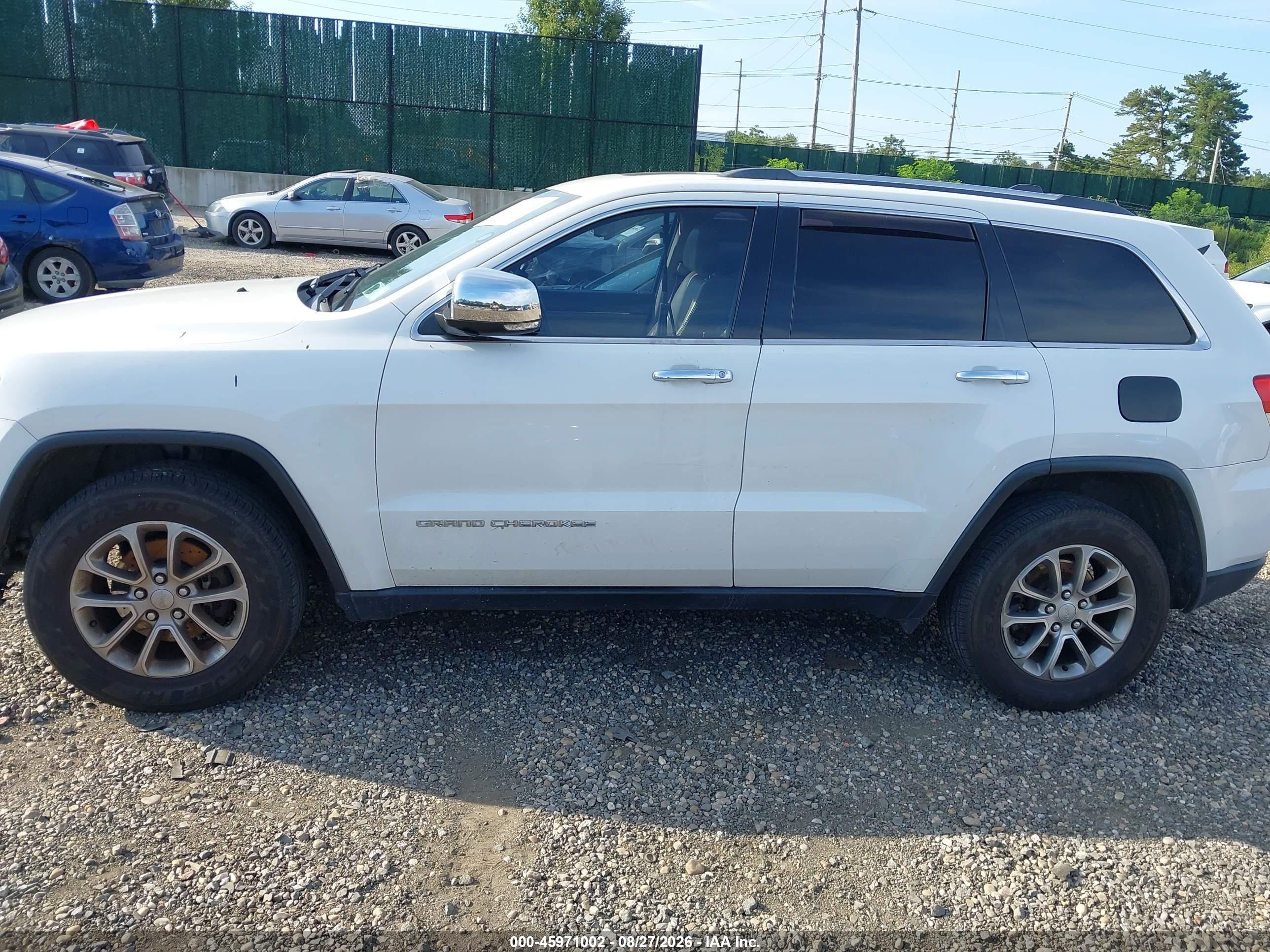 2015 Jeep Grand Cherokee Limited White vin: 1C4RJFBG9FC860228