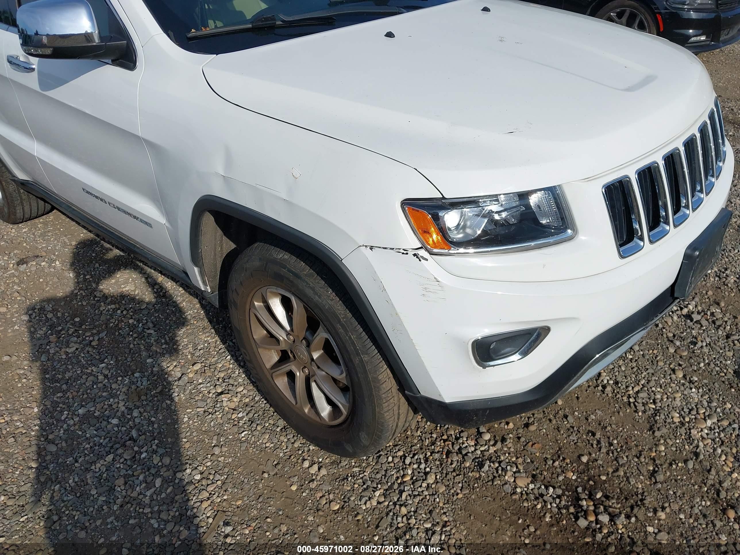 2015 Jeep Grand Cherokee Limited White vin: 1C4RJFBG9FC860228