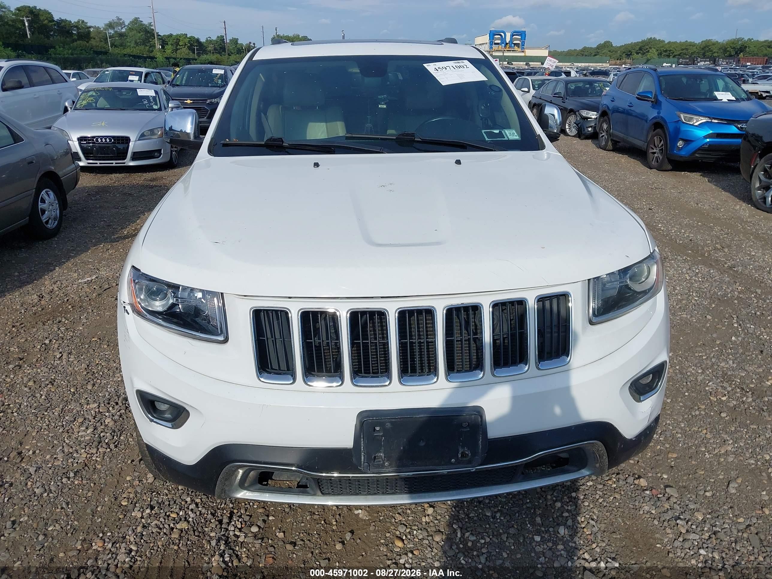 2015 Jeep Grand Cherokee Limited White vin: 1C4RJFBG9FC860228