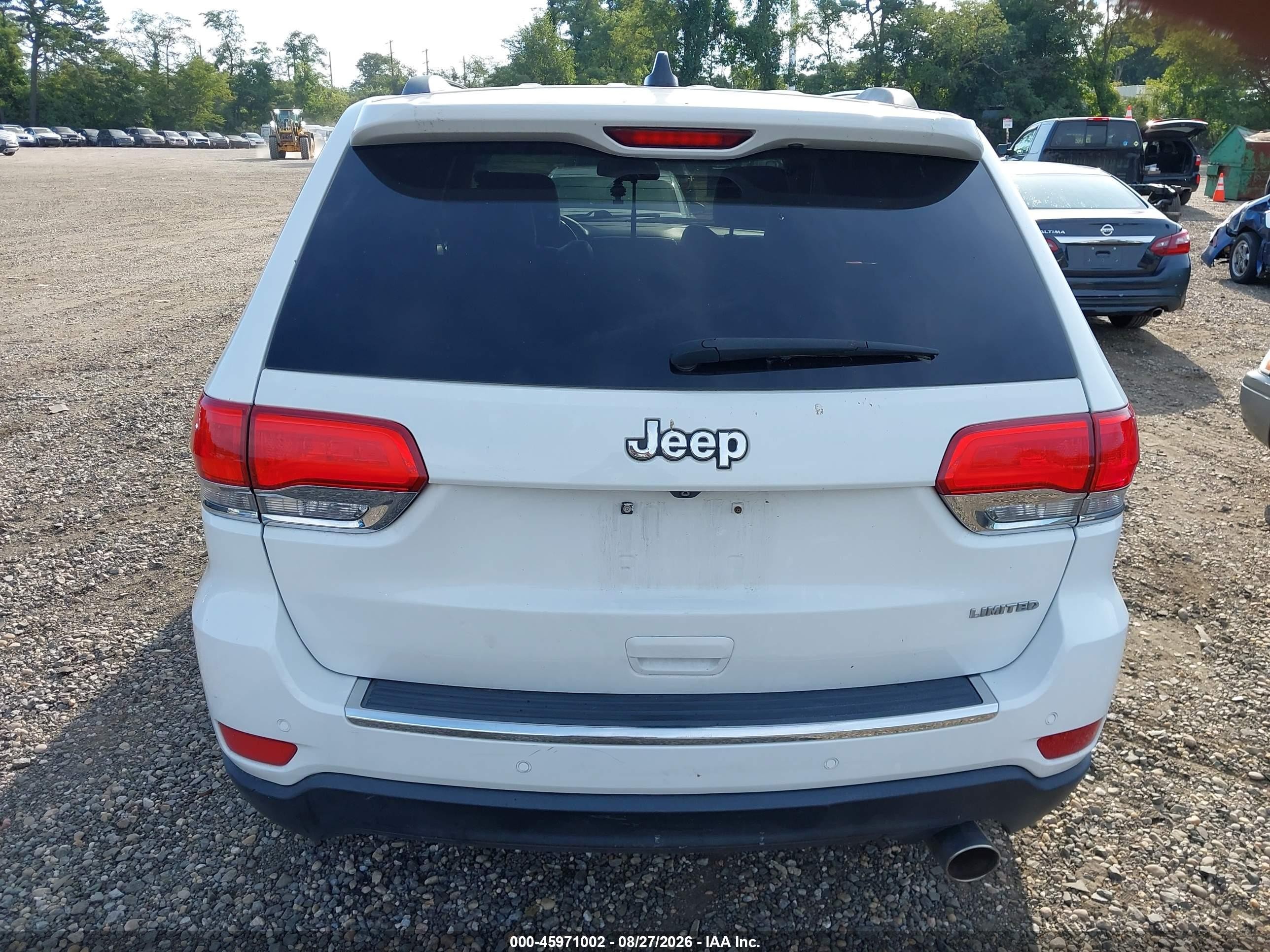 2015 Jeep Grand Cherokee Limited White vin: 1C4RJFBG9FC860228