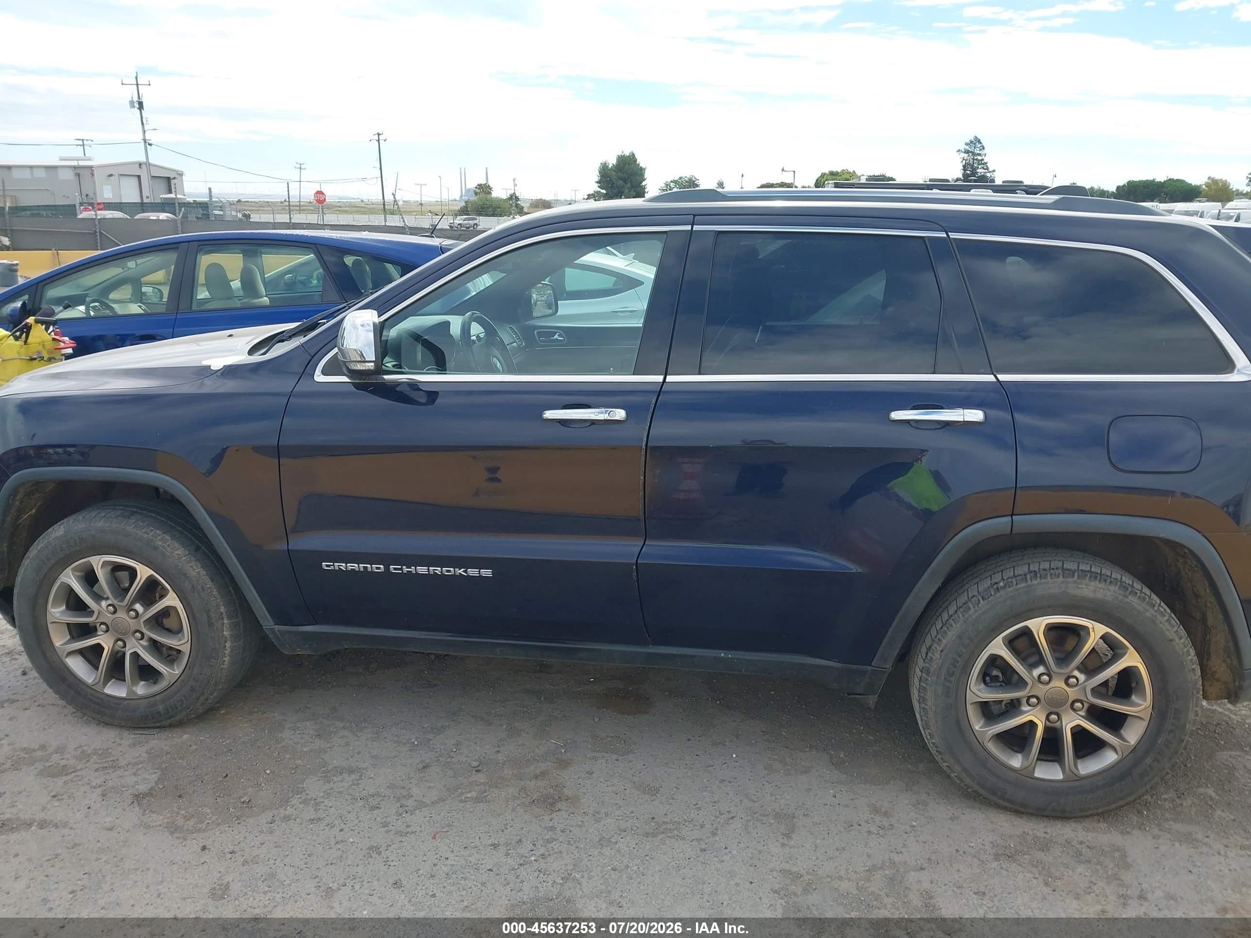 2015 Jeep Grand Cherokee Limited Blue vin: 1C4RJFBG9FC909833