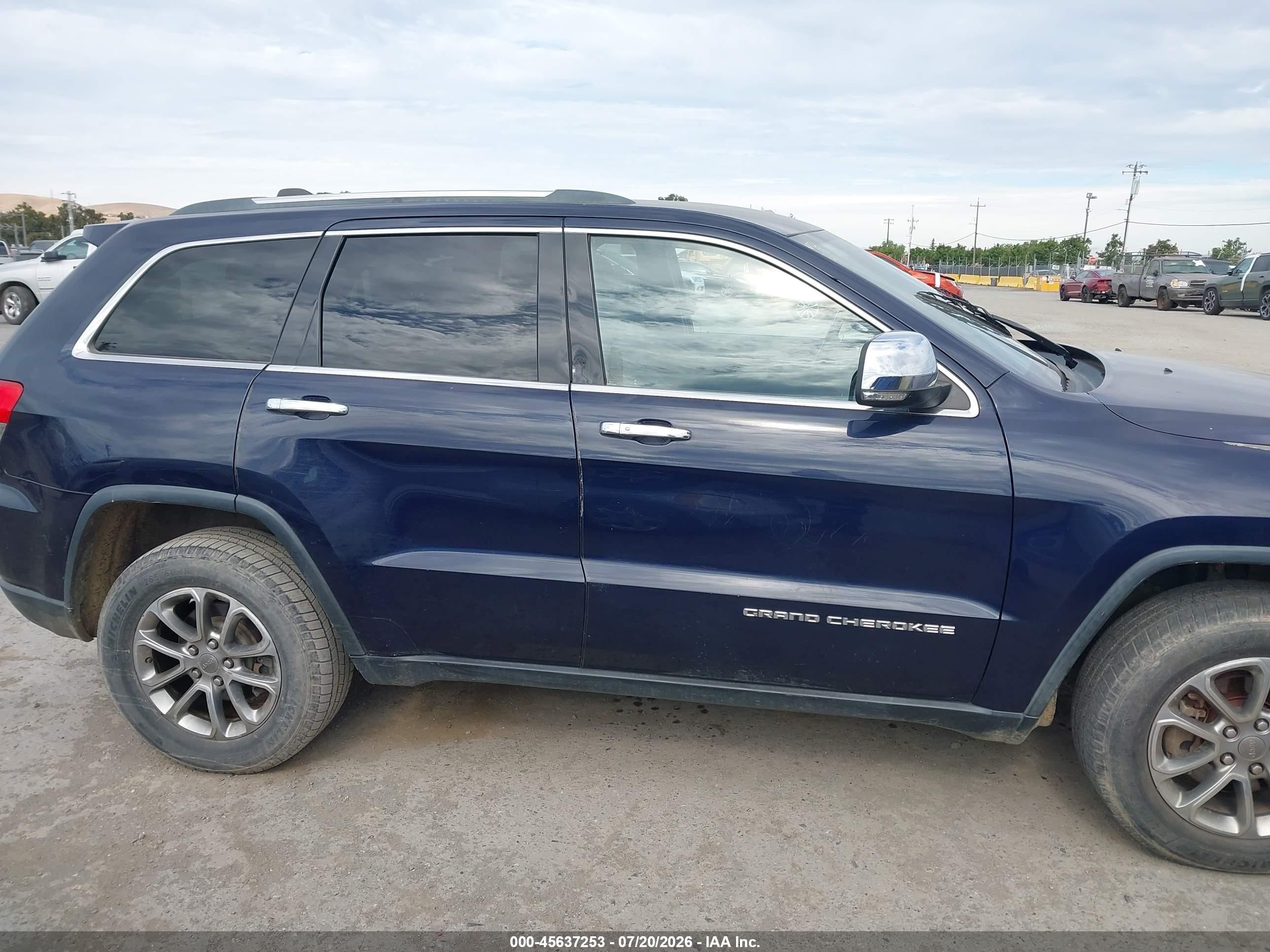 2015 Jeep Grand Cherokee Limited Blue vin: 1C4RJFBG9FC909833