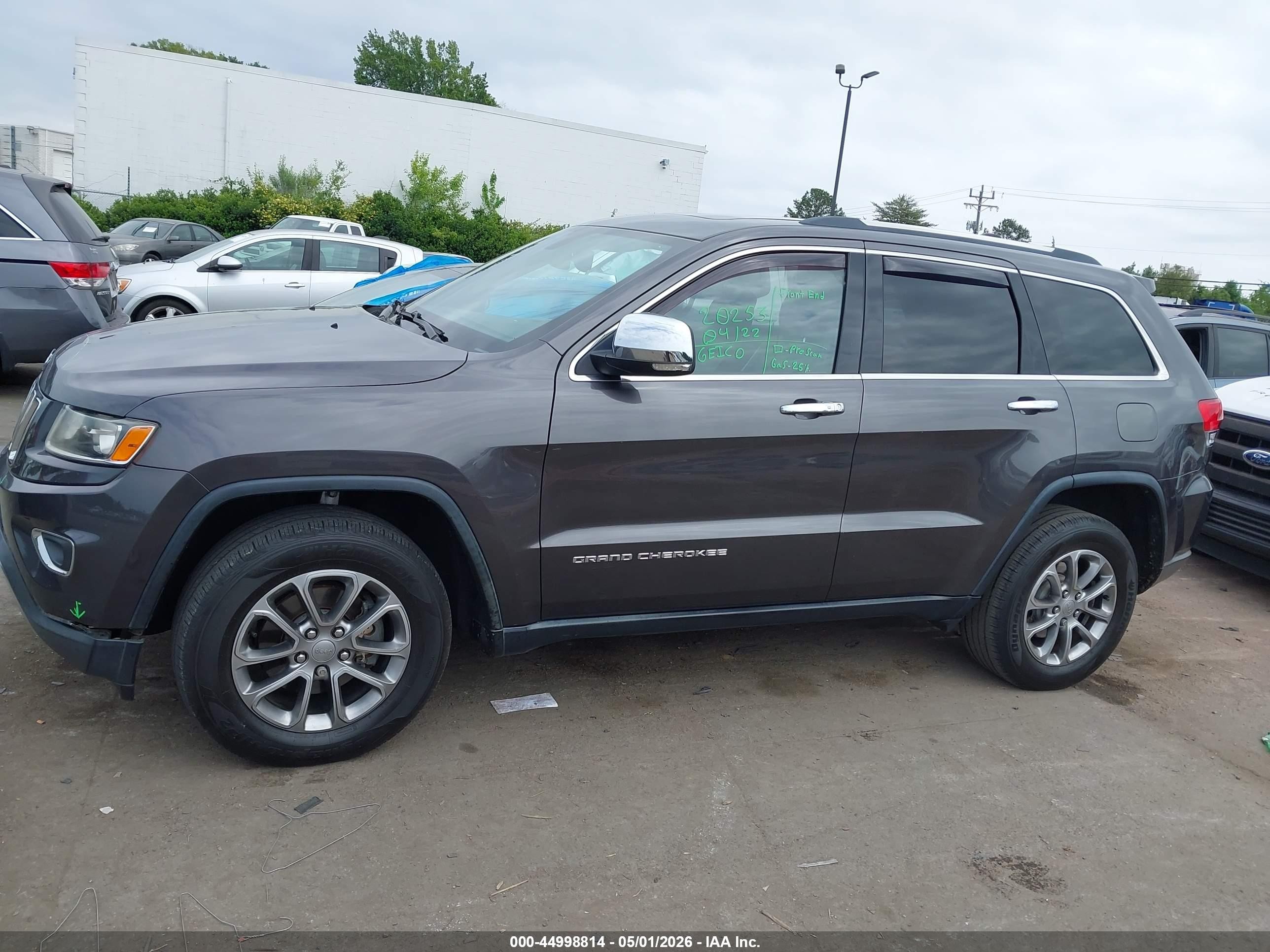 2016 Jeep Grand Cherokee Limited Gray vin: 1C4RJFBG9GC367697