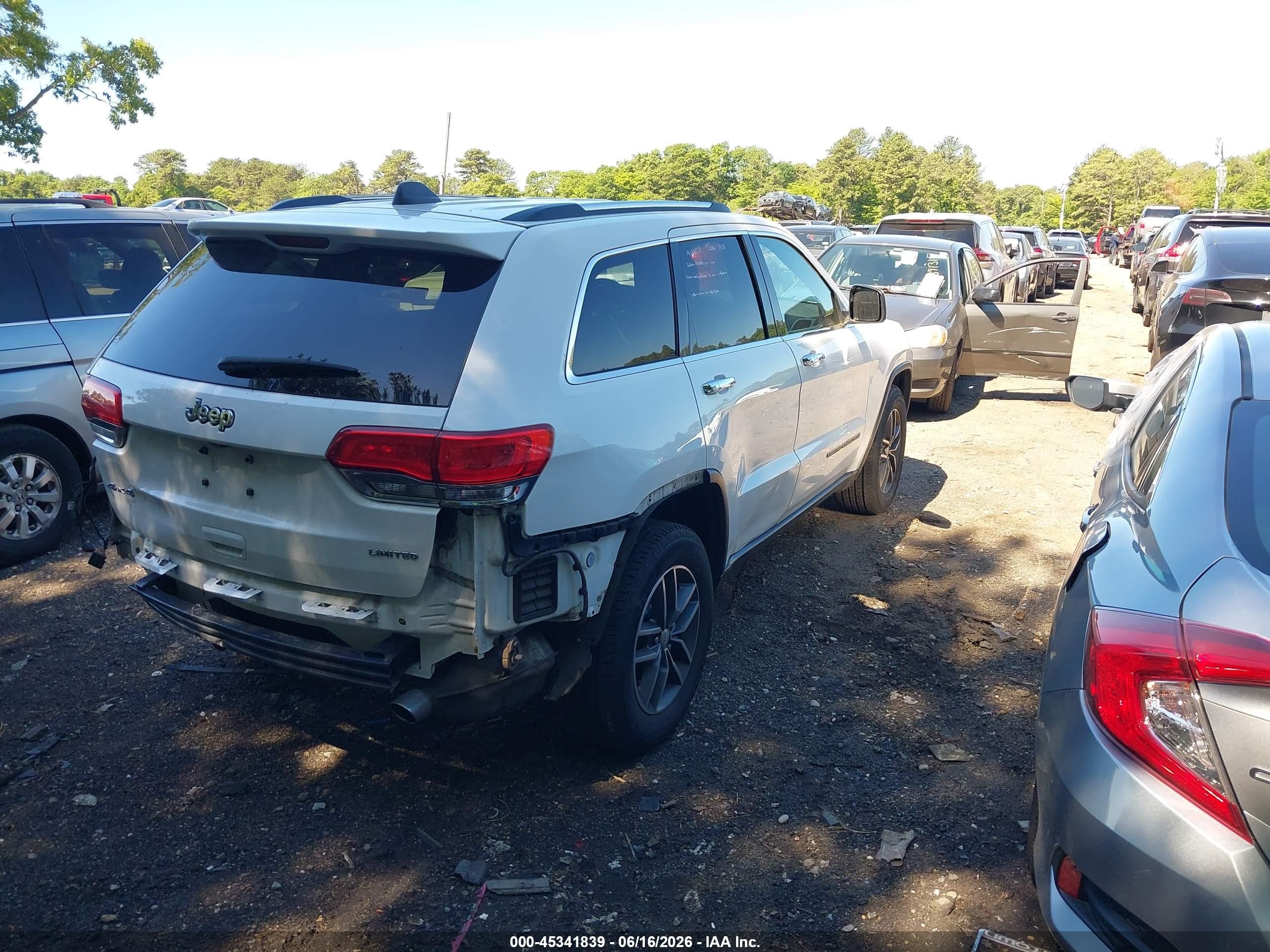 2017 Jeep Grand Cherokee Limited 4x4 White vin: 1C4RJFBG9HC849751