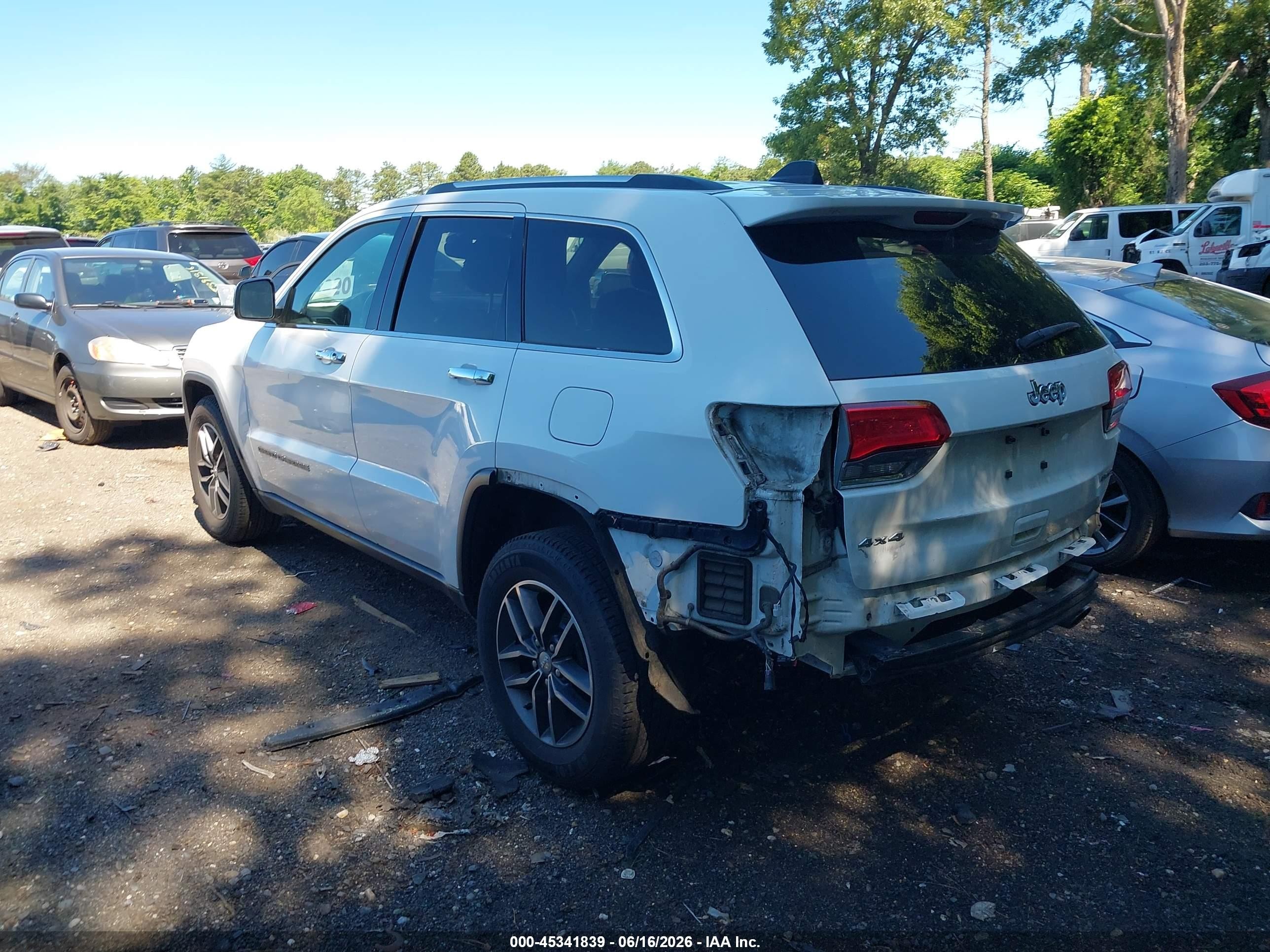 2017 Jeep Grand Cherokee Limited 4x4 White vin: 1C4RJFBG9HC849751