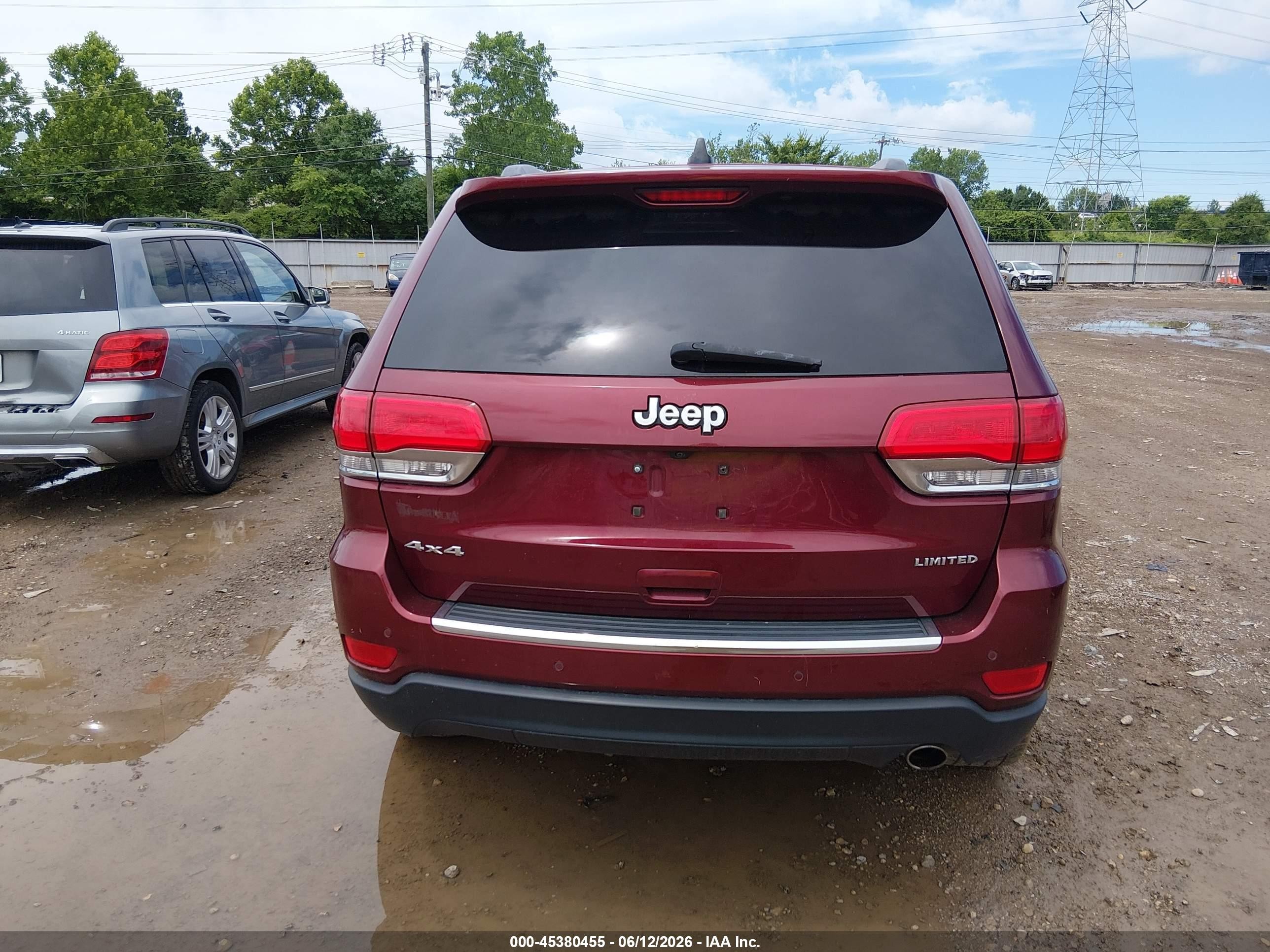 2017 Jeep Grand Cherokee Limited 4x4 Burgundy vin: 1C4RJFBG9HC874245