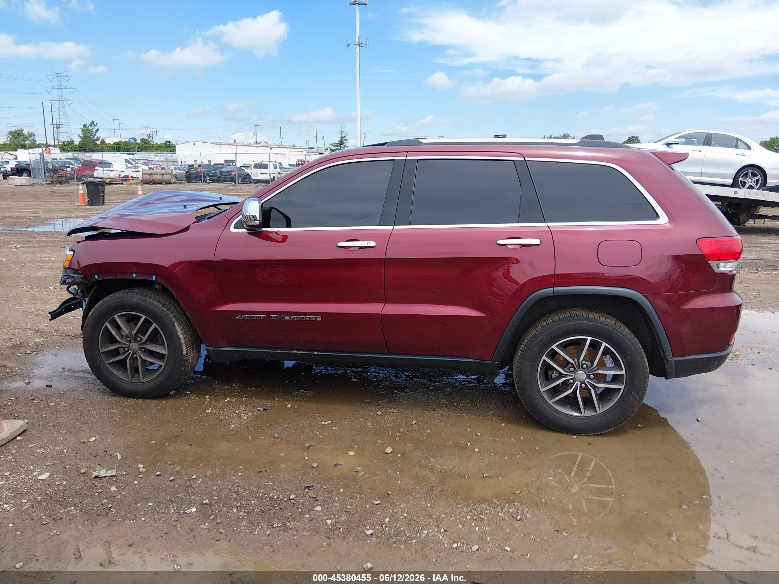 2017 Jeep Grand Cherokee Limited 4x4 Burgundy vin: 1C4RJFBG9HC874245