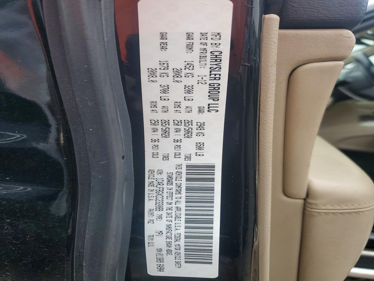 2012 Jeep Grand Cherokee Limited Black vin: 1C4RJFBGXCC232089